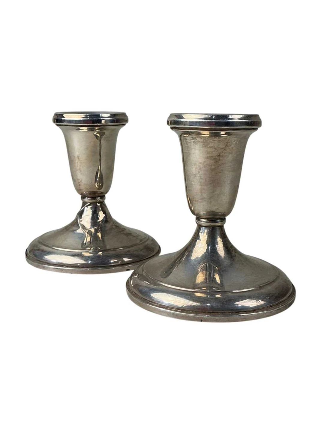PAIR OF SILVER CANDLESTICKS EARLY/MID 20TH CENTURY