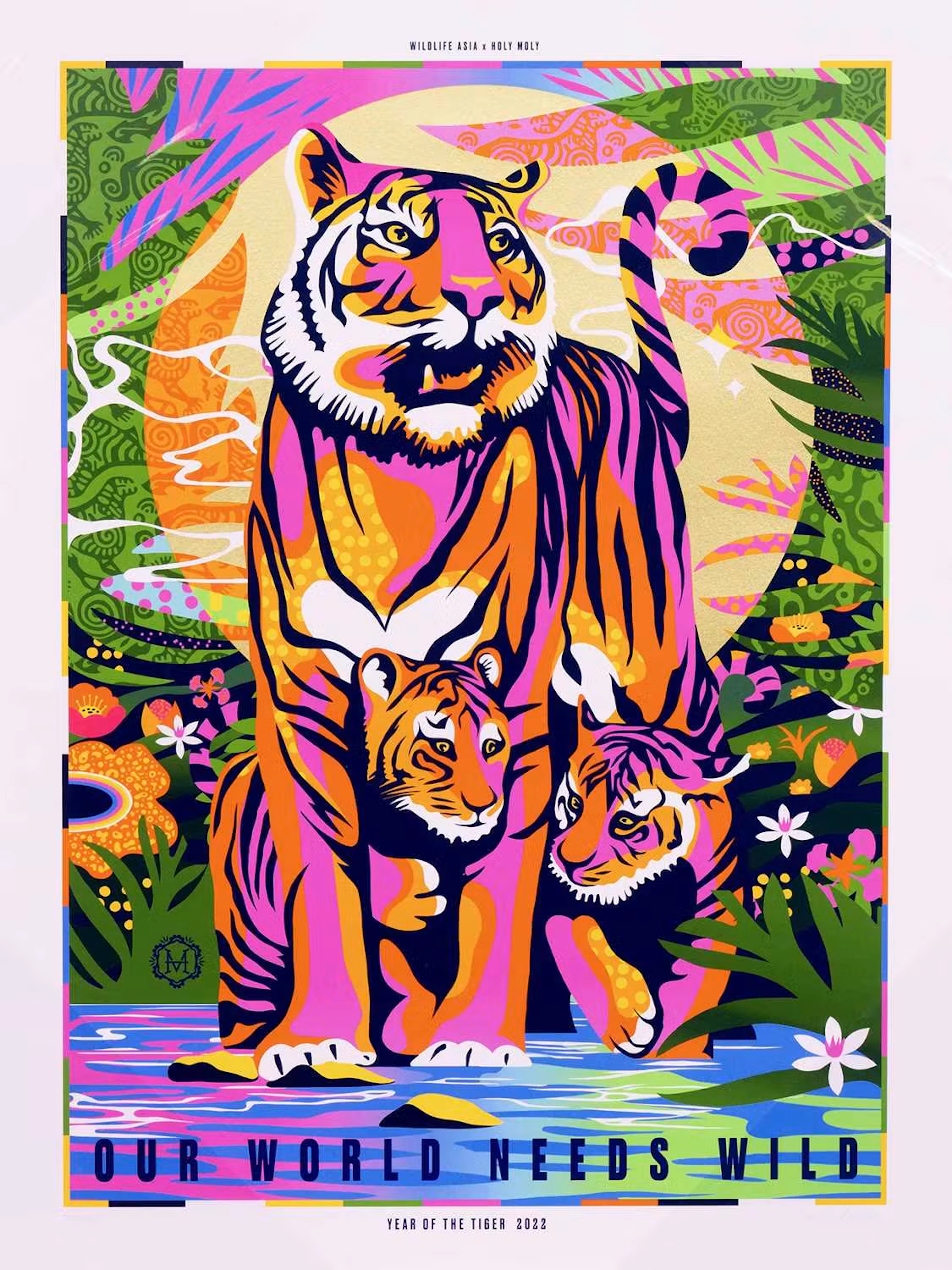 HOLY MOLY YEAR OF THE TIGER 'OUR WORLD NEEDS WILD' LIMITED EDITION GOLD