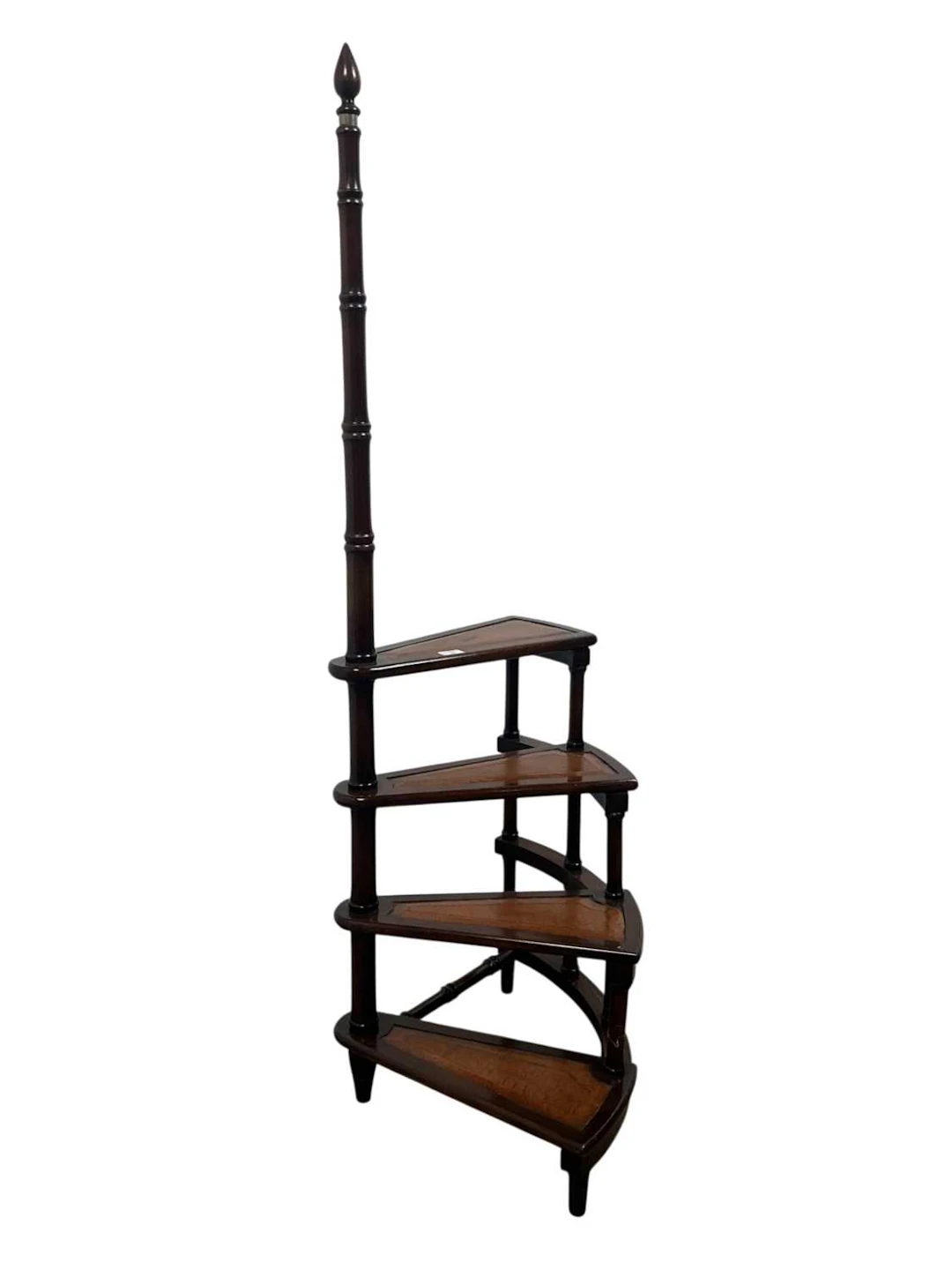 SET OF REPRODUCTION MAHOGANY LIBRARY STEPS MID/LATE 20TH CENTURY