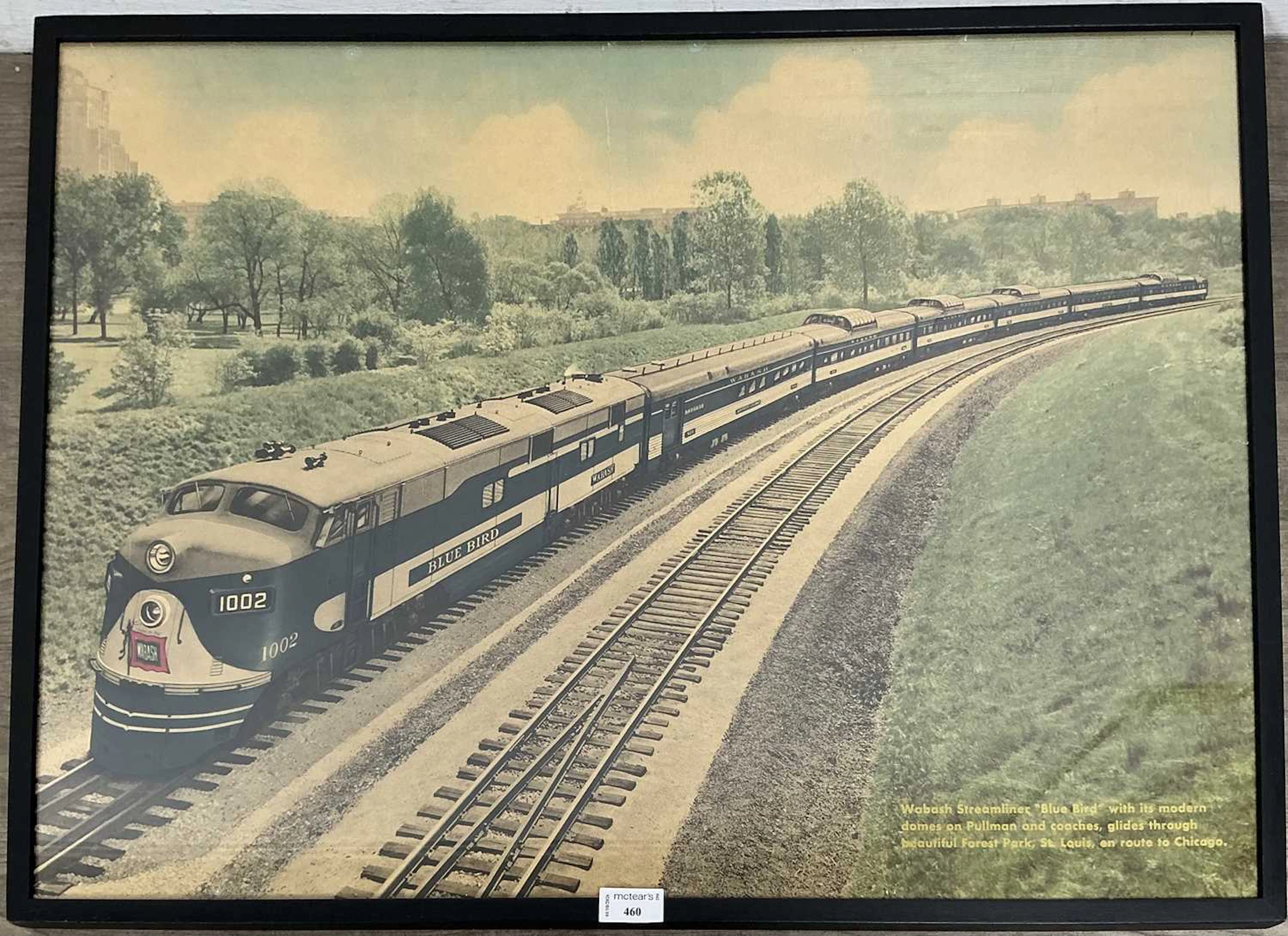 VINTAGE U.S. RAILWAY ADVERTISING POSTER 1950