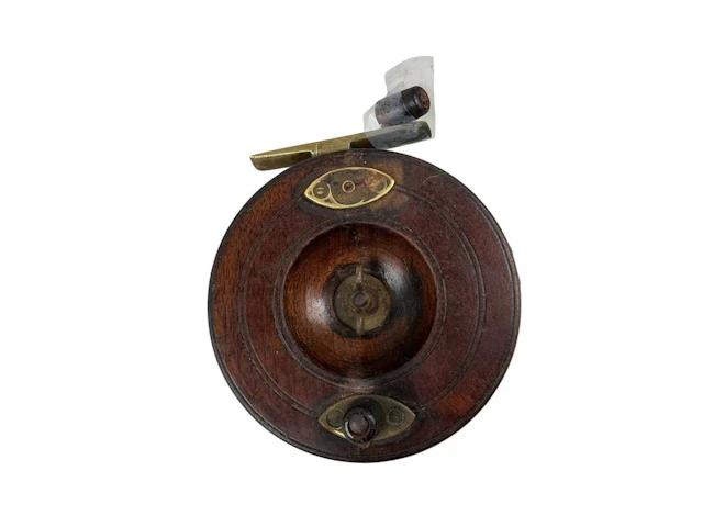 MAHOGANY NOTTINGHAM REEL LATE 19TH CENTURY