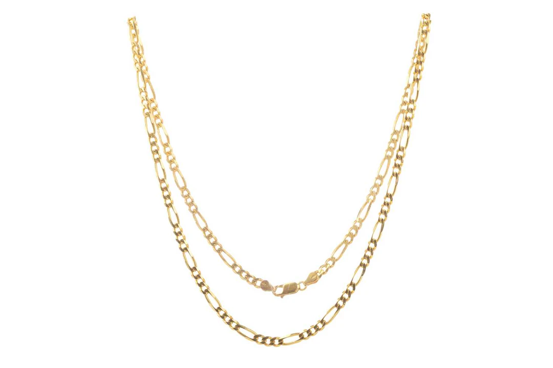 GOLD FIGARO CHAIN LATE 20TH CENTURY