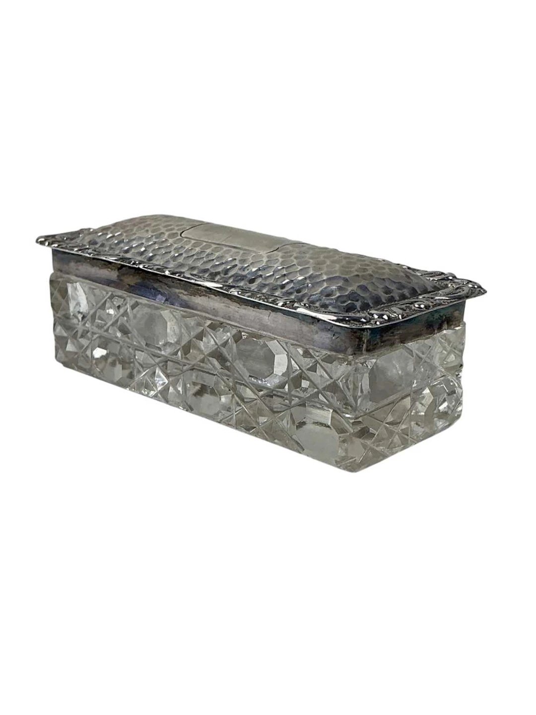 EDWARD VII SILVER LIDDED BOX MAKER EDWIN JOSEPH HOULSTON, BIRMINGHAM 1905
