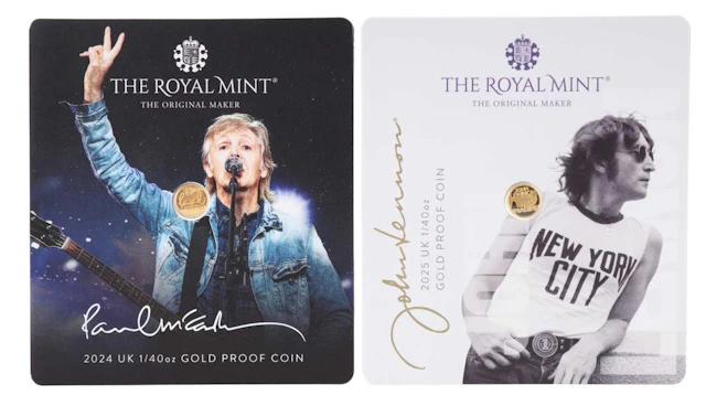 THE ROYAL MINT 2020 JOHN LENNON UK 1/40oz GOLD PROOF COIN EARLY 21ST CENTURY