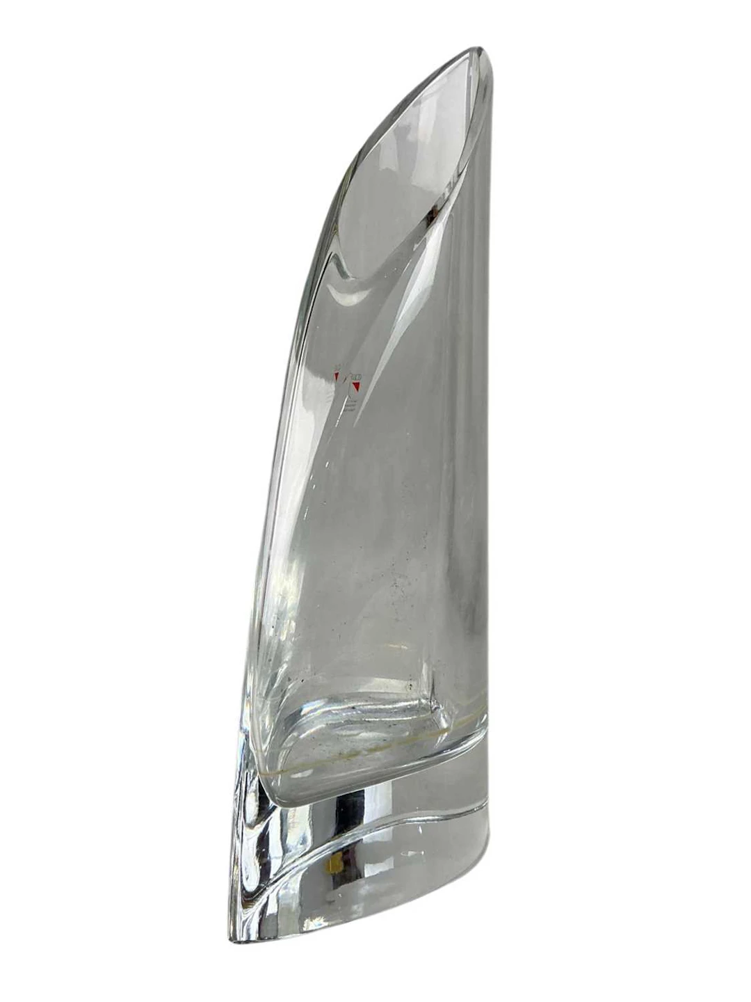 COLLE CRYSTAL VASE, LATE 20TH CENTURY ALONG WITH OTHER STUDIO GLASSWARE