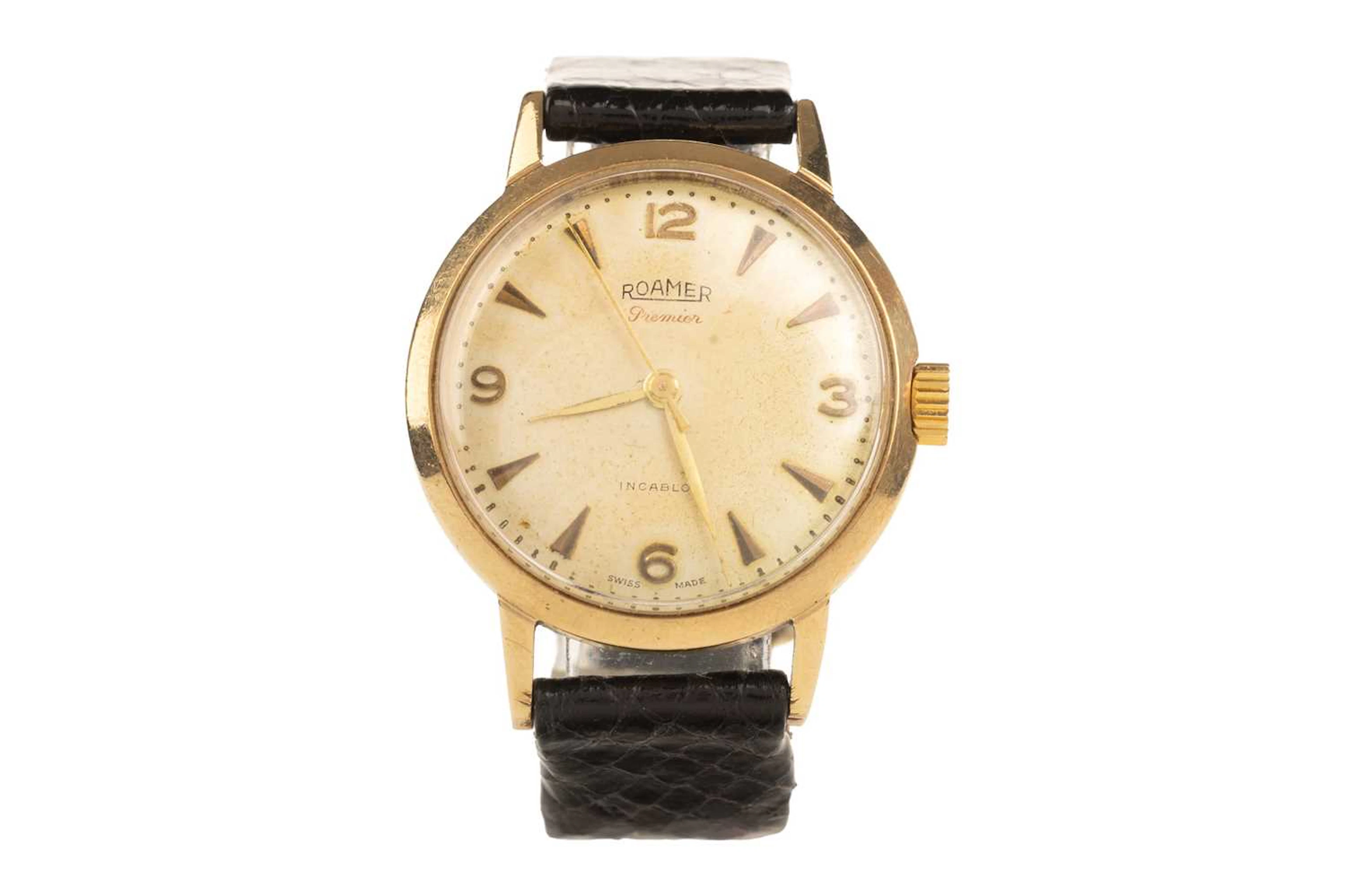 ROAMER NINE CARAT GOLD MANUAL WIND WRIST WATCH