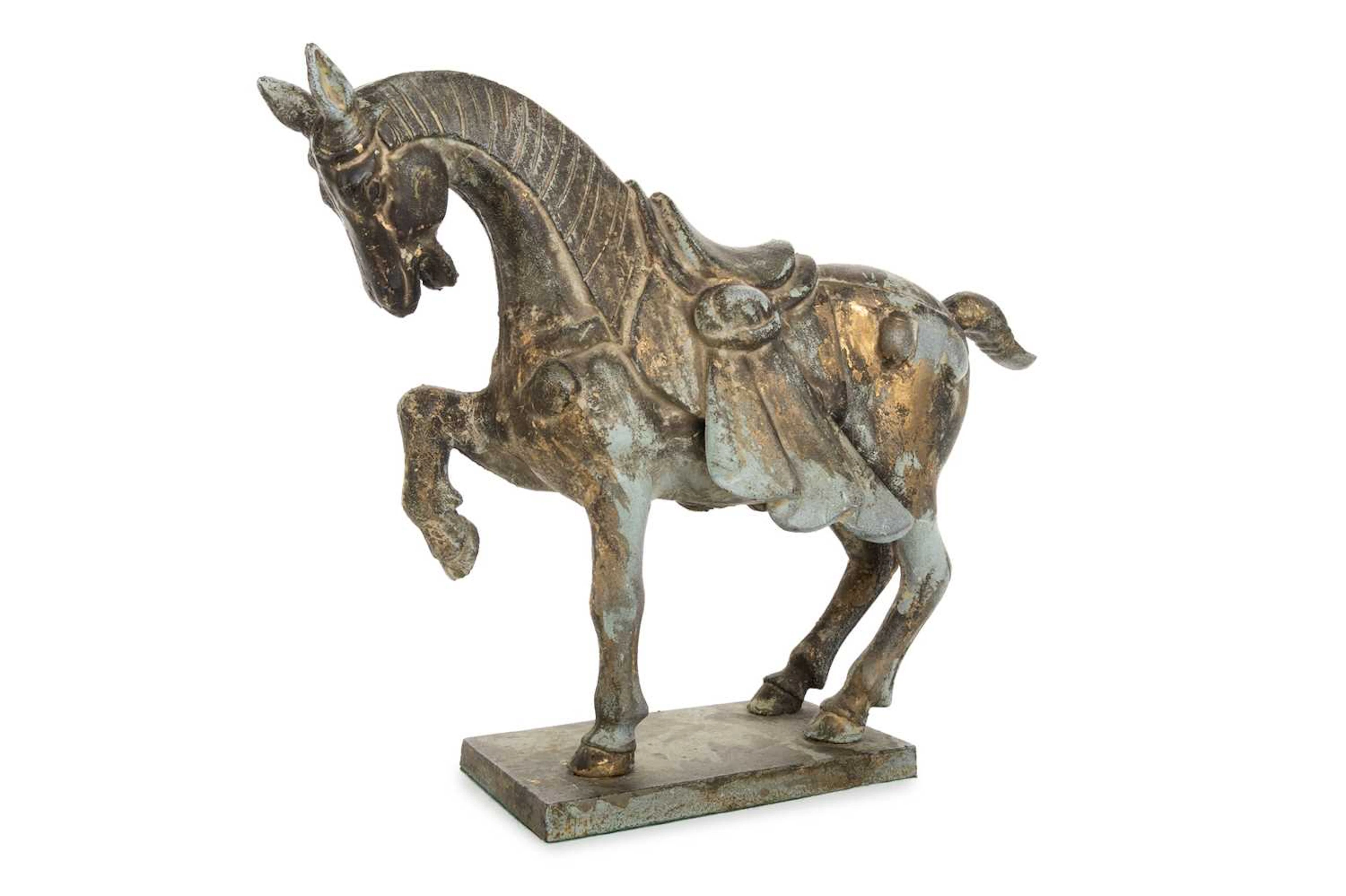 TANG STYLE CAST METAL ANIMAL FIGURE LATE 20TH/EARLY 21ST CENTURY