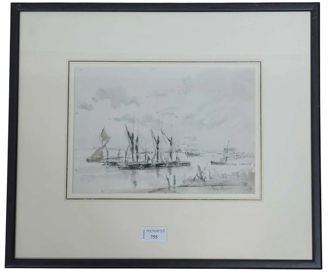 PHILIP CONNARD (1895 - 1958) SHIPS AT HARBOUR