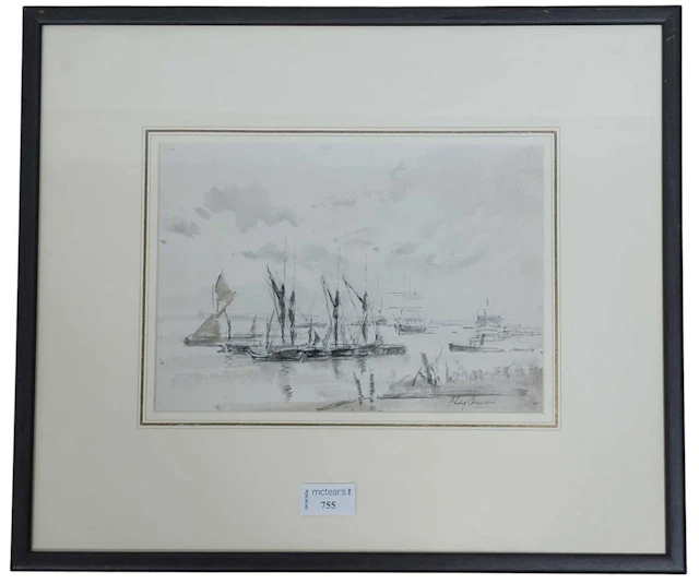 PHILIP CONNARD (1895 - 1958) SHIPS AT HARBOUR
