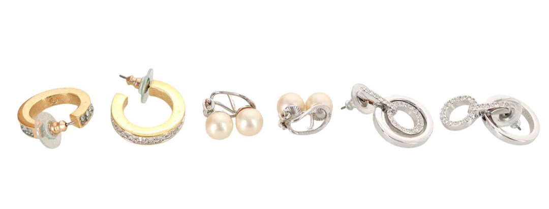 THREE PAIRS OF EARRINGS MID/LATE 20TH CENTURY