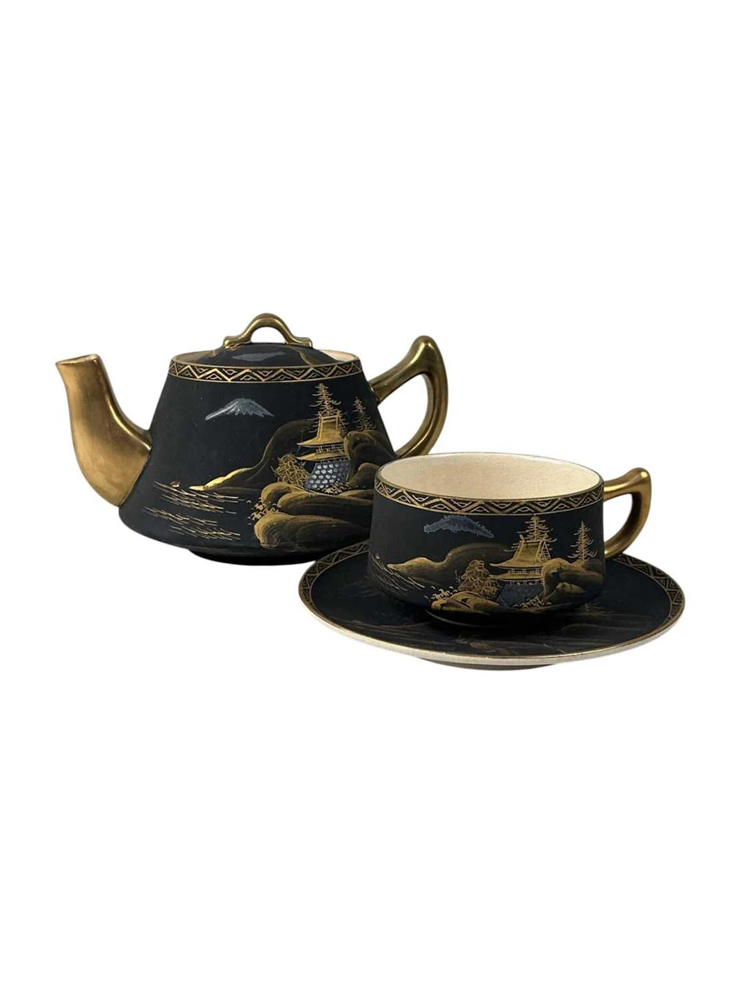 JAPANESE STONEWARE TEA SERVICE EARLY 20TH CENTURY