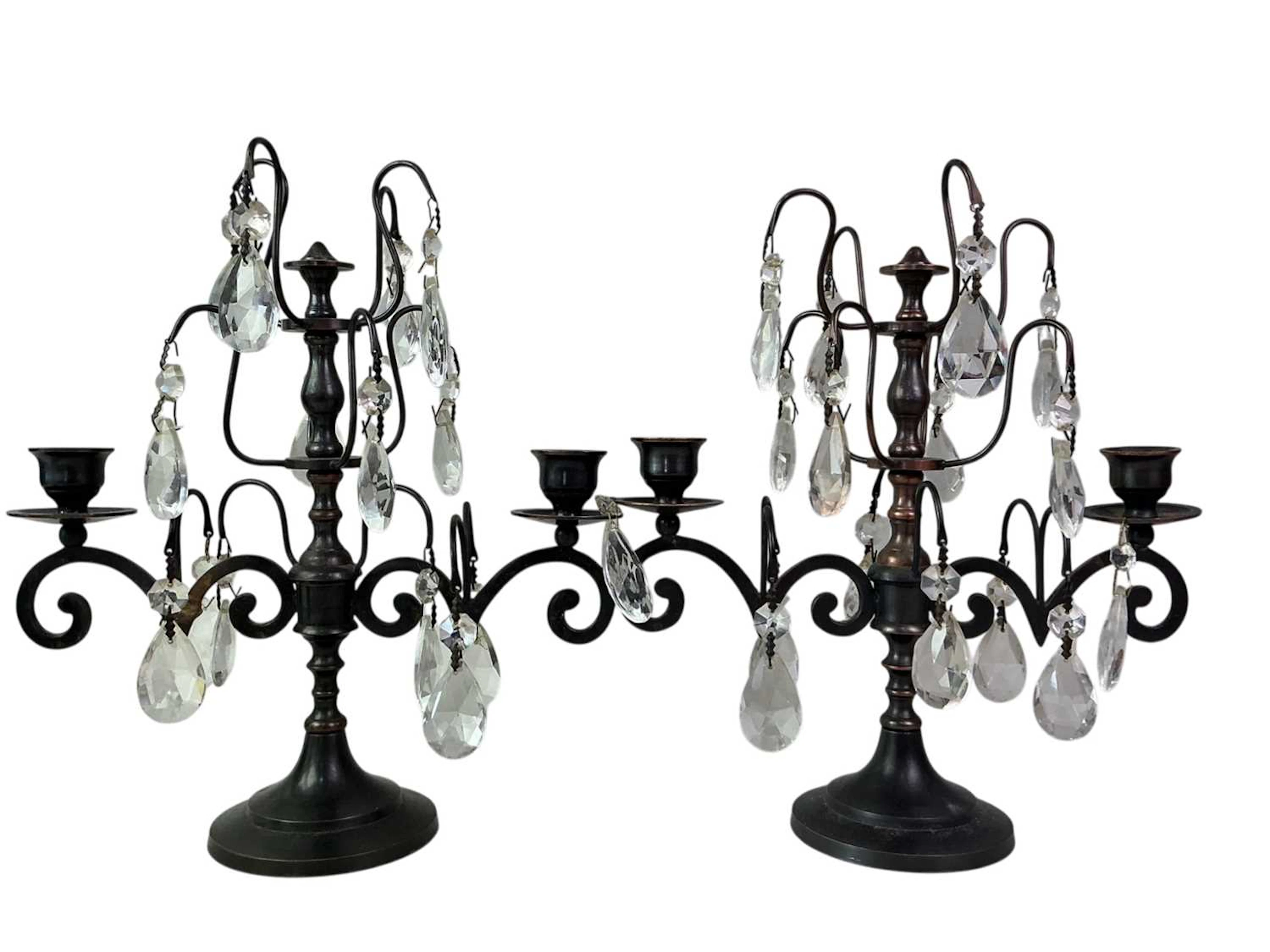 PAIR OF CONTEMPORARY CANDELABRA LATE 20TH CENTURY
