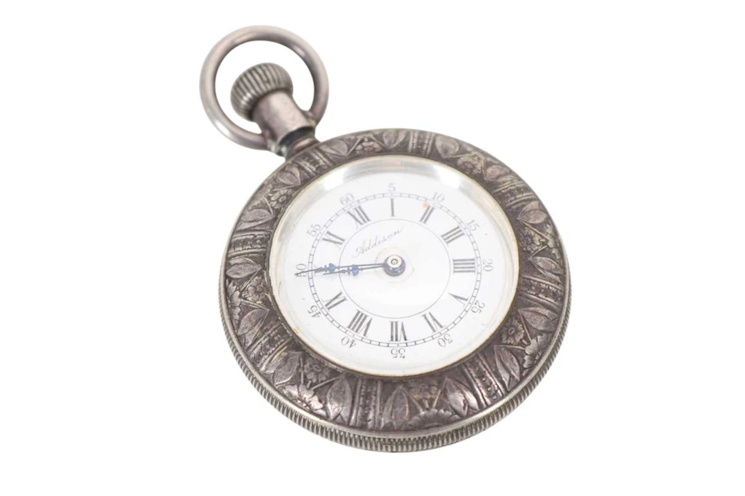 VICTORIAN SILVER FOB WATCH LATE 19TH CENTURY