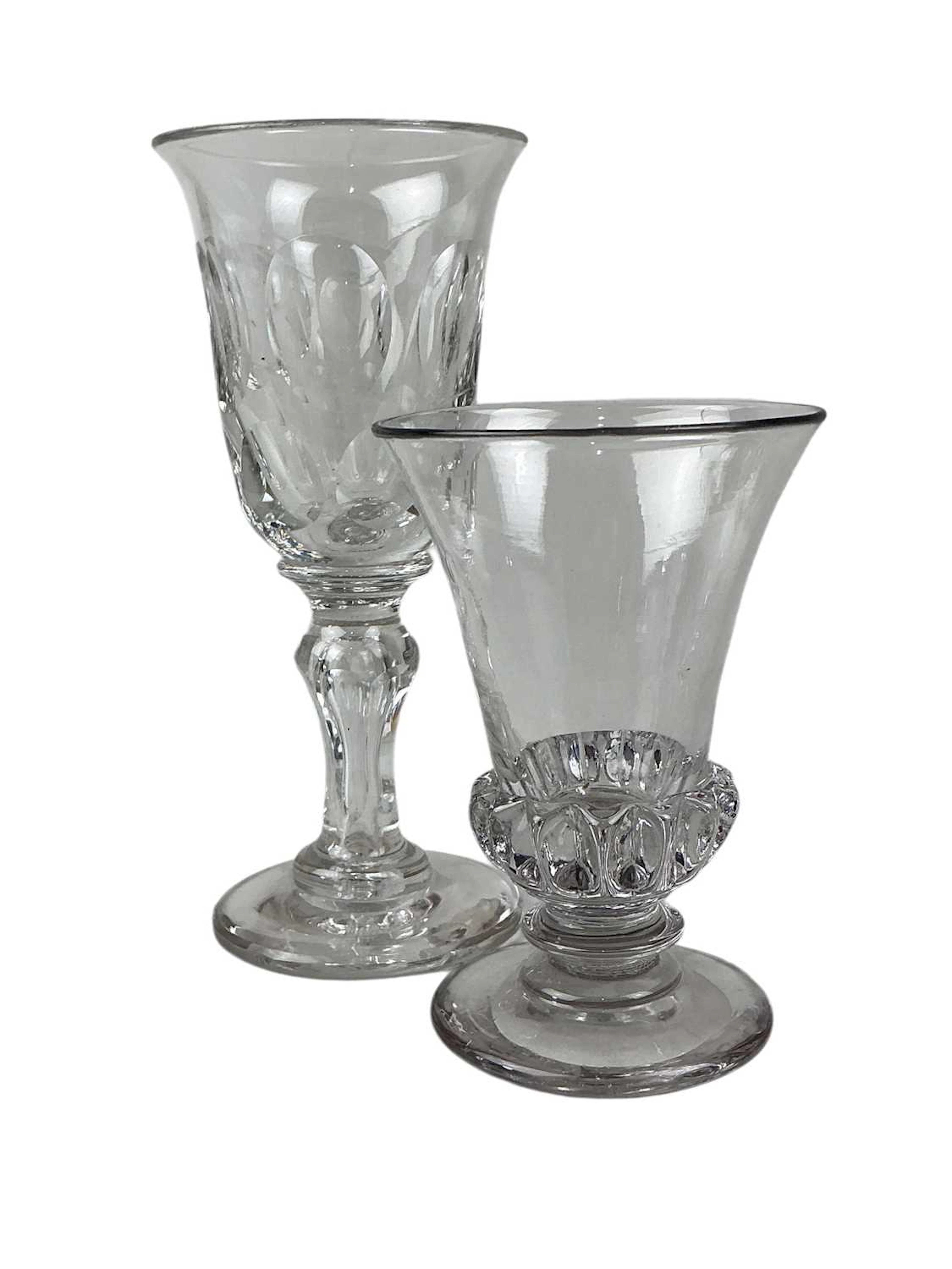 GROUP OF STEMMED GLASSES EARLY/MID 19TH CENTURY
