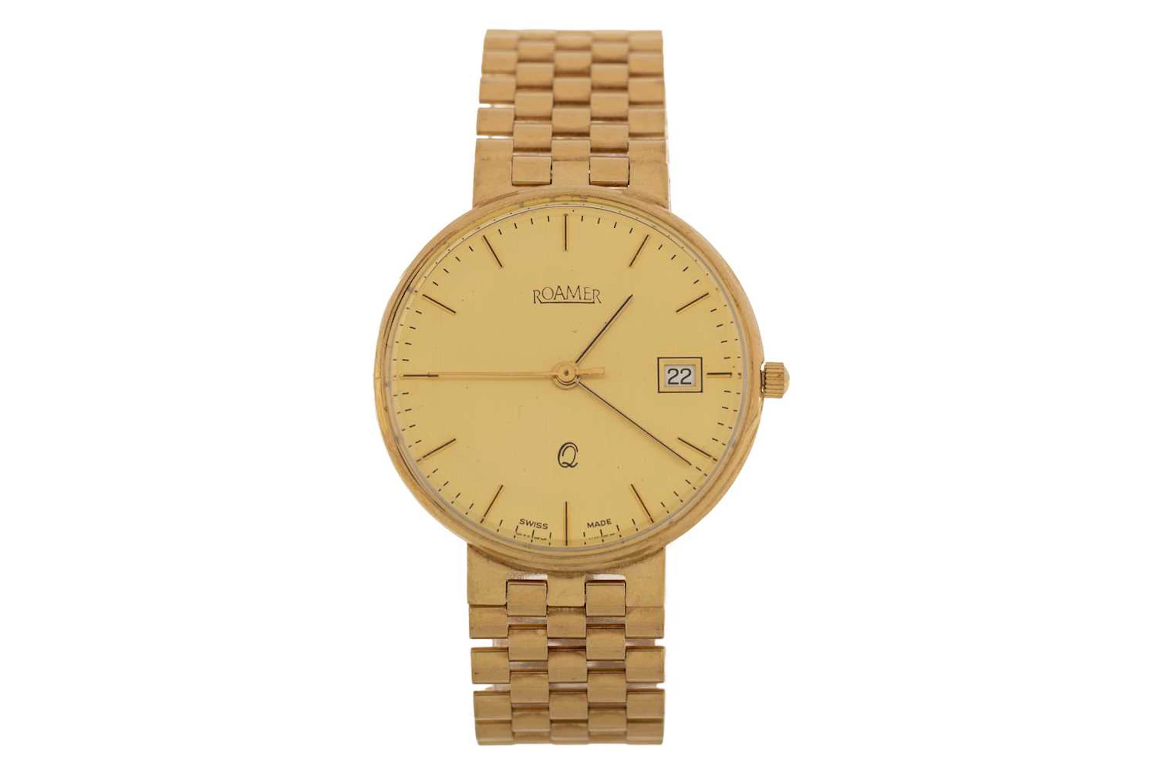 ROAMER NINE CARAT GOLD QUARTZ WRIST WATCH