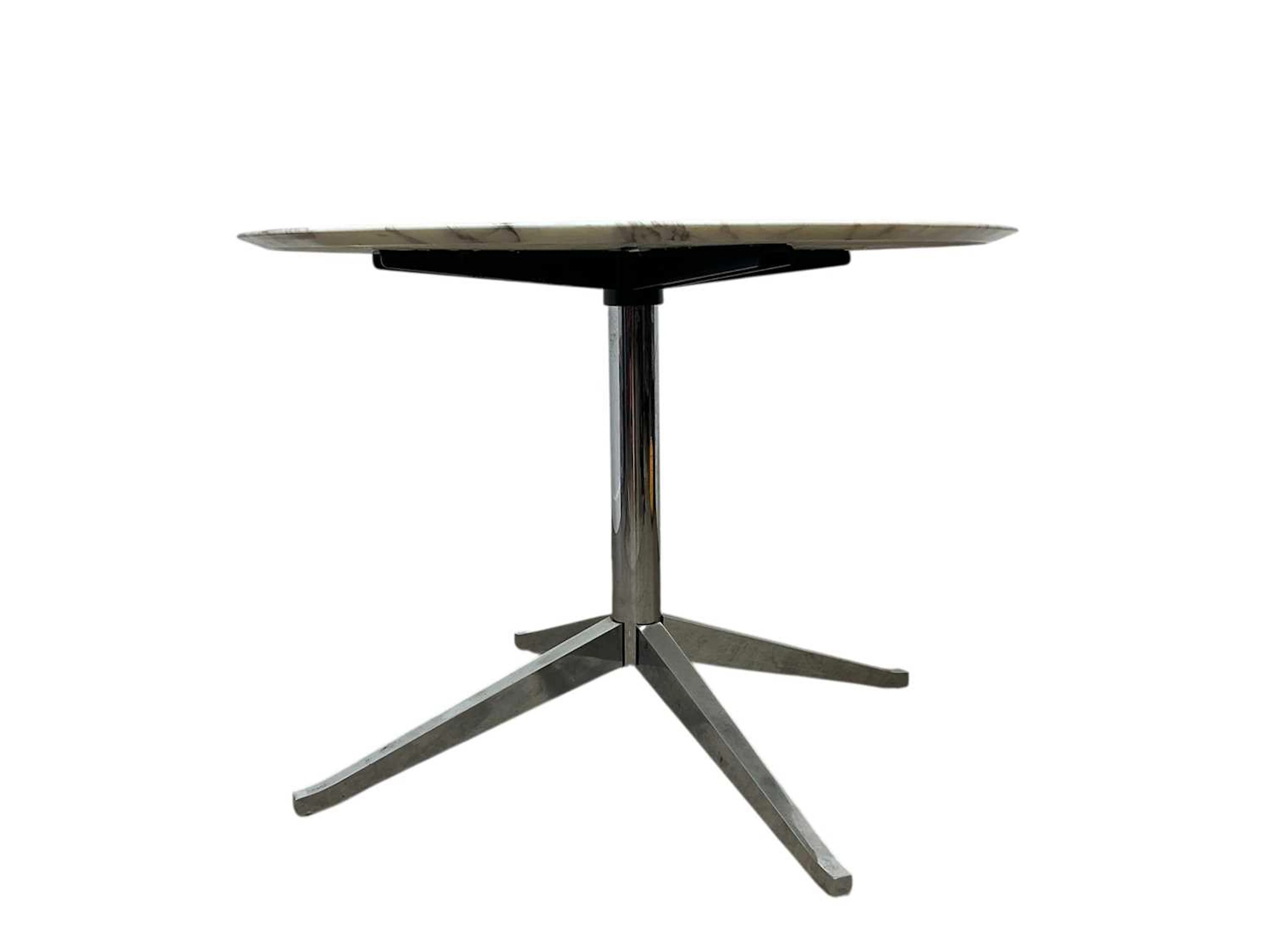 FLORENCE KNOLL MARBLE TOP CAFE TABLE LATE 20TH/EARLY 21ST CENTURY