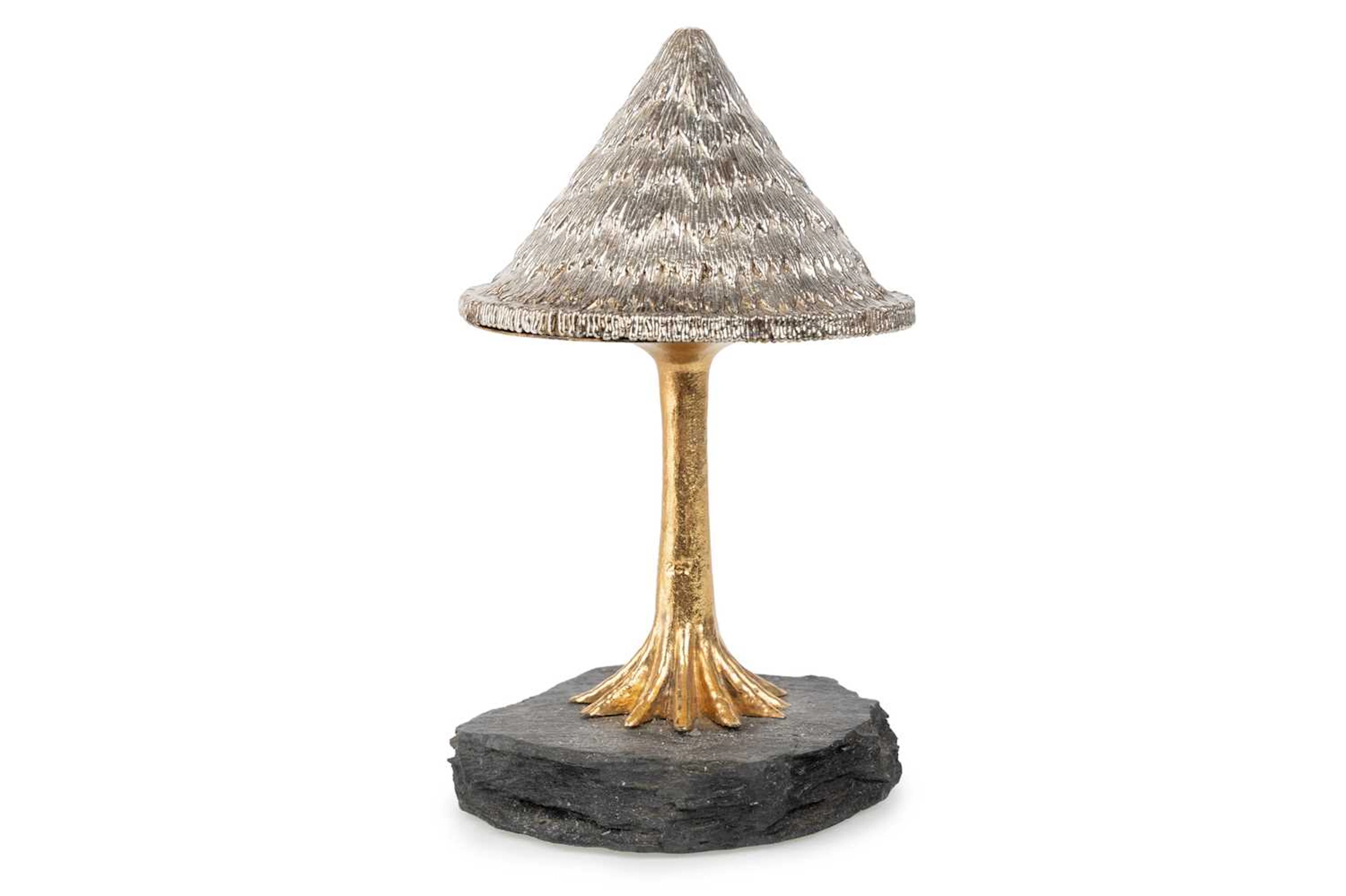ELIZABETH II SILVER AND SILVER GILT SURPRISE MUSHROOM MAKER CHRISTOPHER