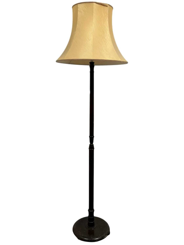 MAHOGANY STANDARD LAMP MID 20TH CENTURY