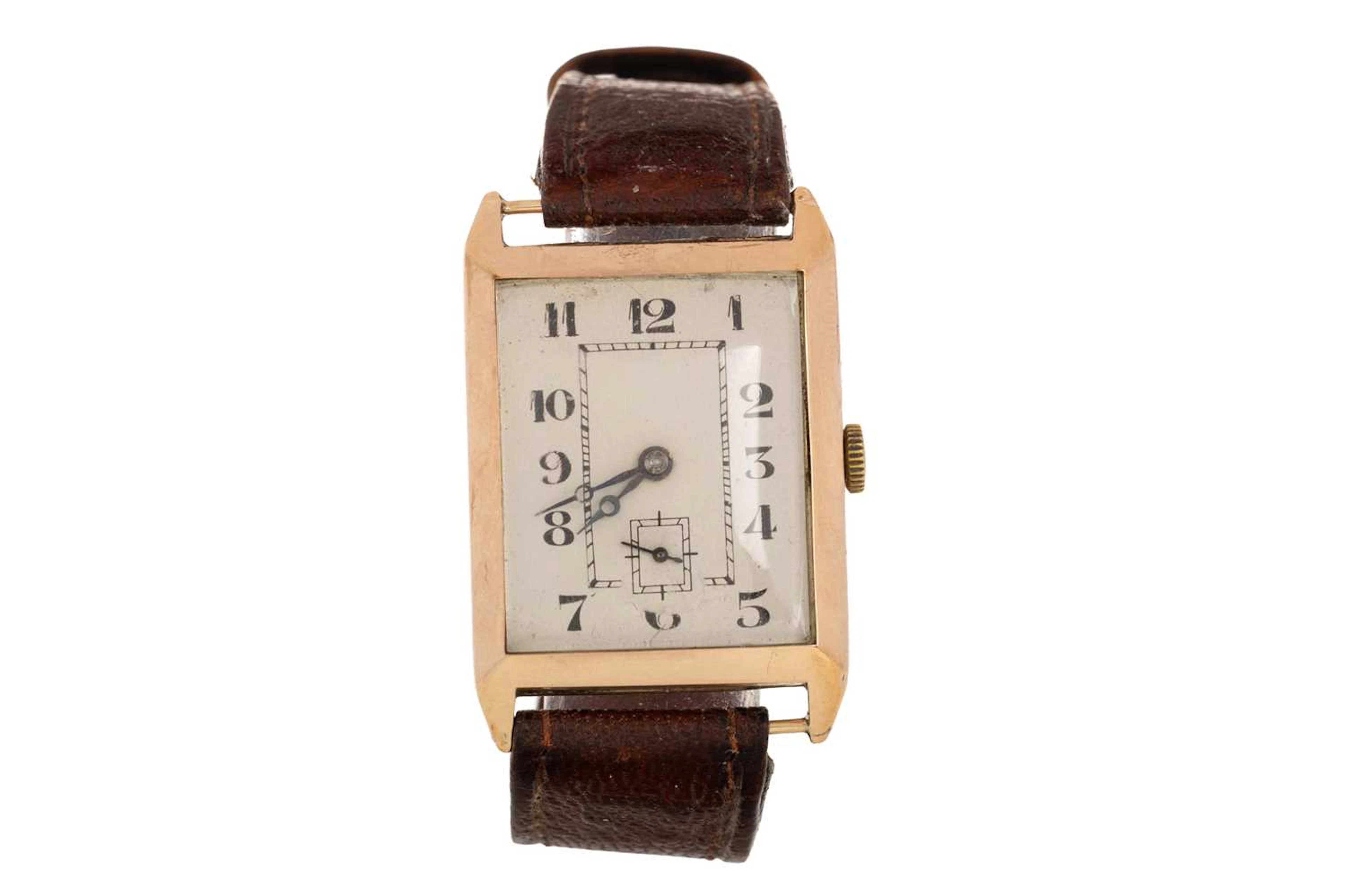 NINE CARAT GOLD MANUAL WIND WRIST WATCH EARLY 20TH CENTURY