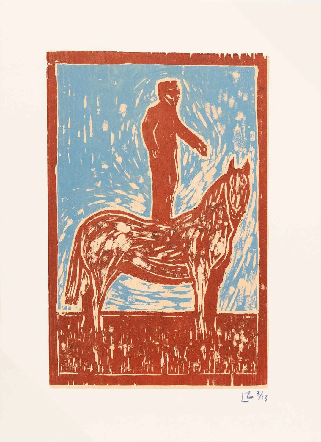 BILLY CHILDISH BOY STOOD ON A HORSE (RED)