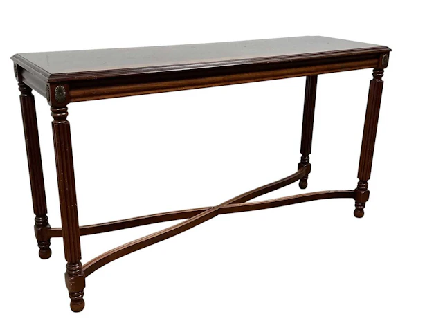 REPRODUCTION MAHOGANY CONSOLE TABLE LATE 20TH CENTURY
