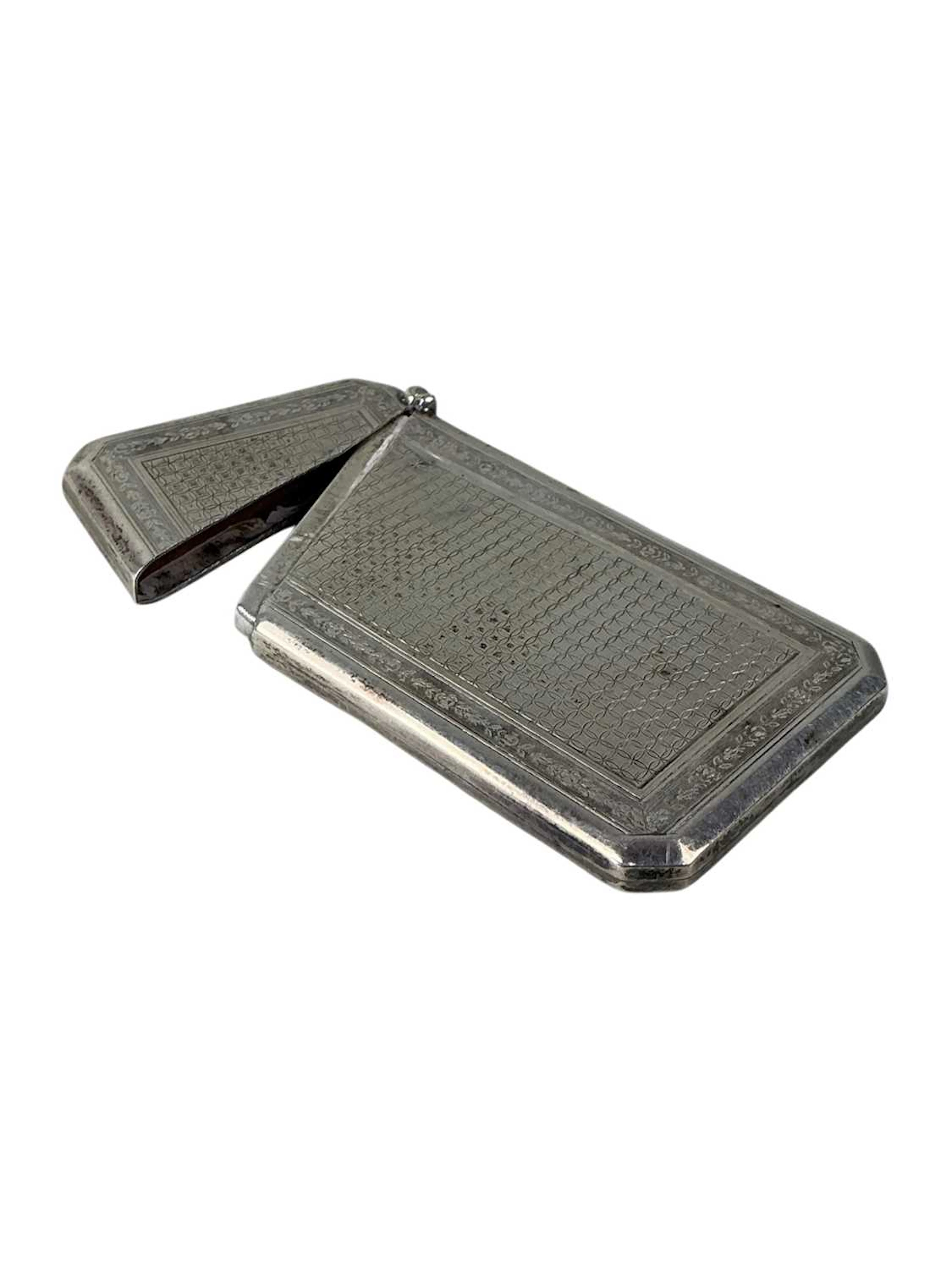 GEORGE V SILVER CALLING CARD CASE MAKER DEAKIN & FRANCIS LTD, BIRMINGHAM 1915
