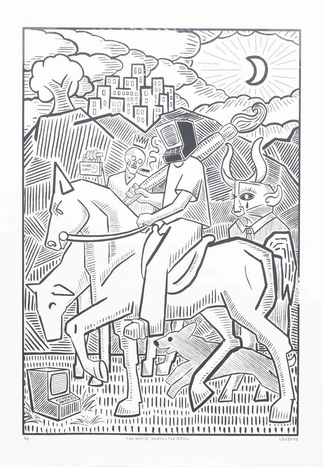 LEO BOYD THE ARTIST, DEATH AND THE DEVIL