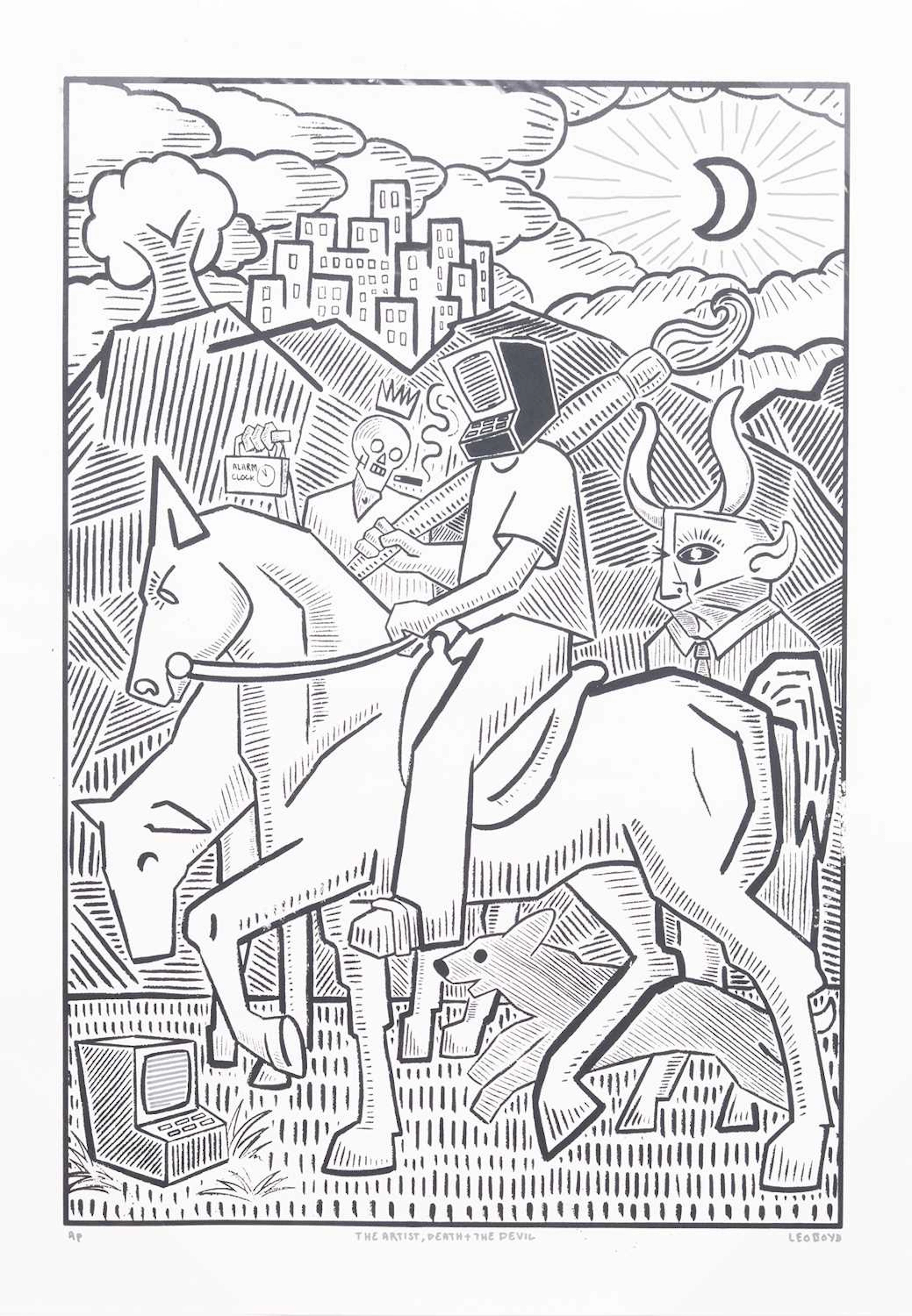 LEO BOYD THE ARTIST, DEATH AND THE DEVIL