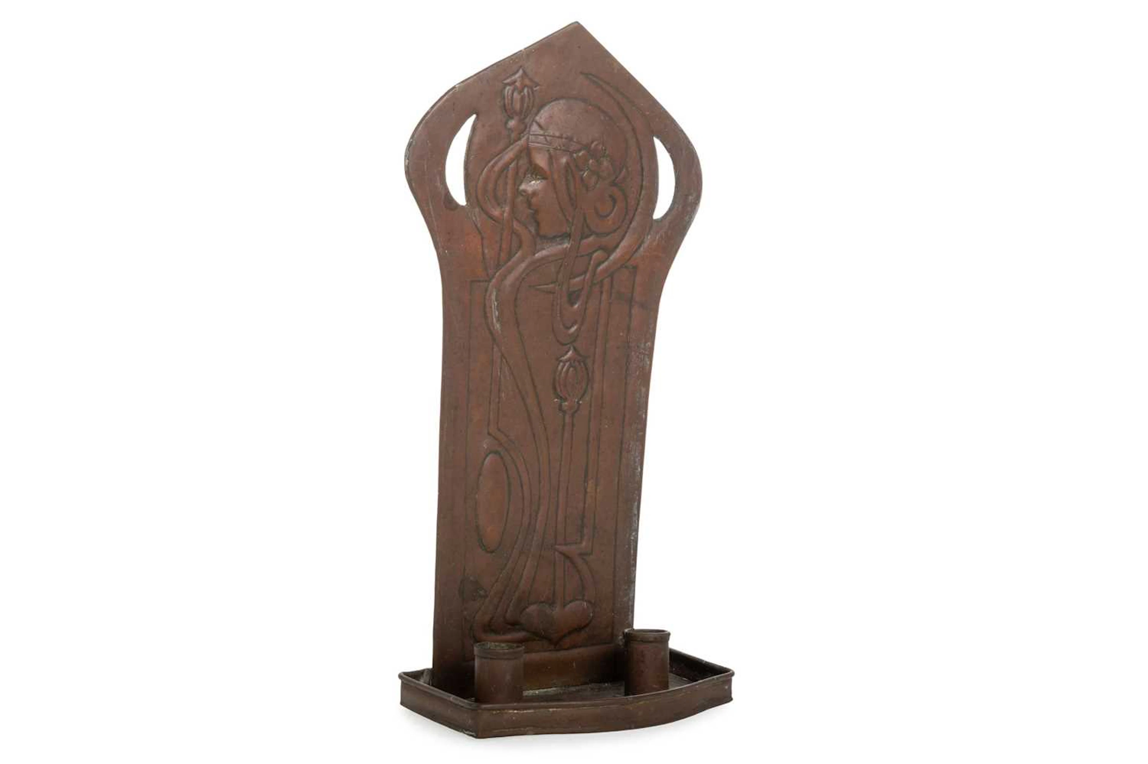 ARTS & CRAFTS COPPER WALL SCONCE EARLY 20TH CENTURY