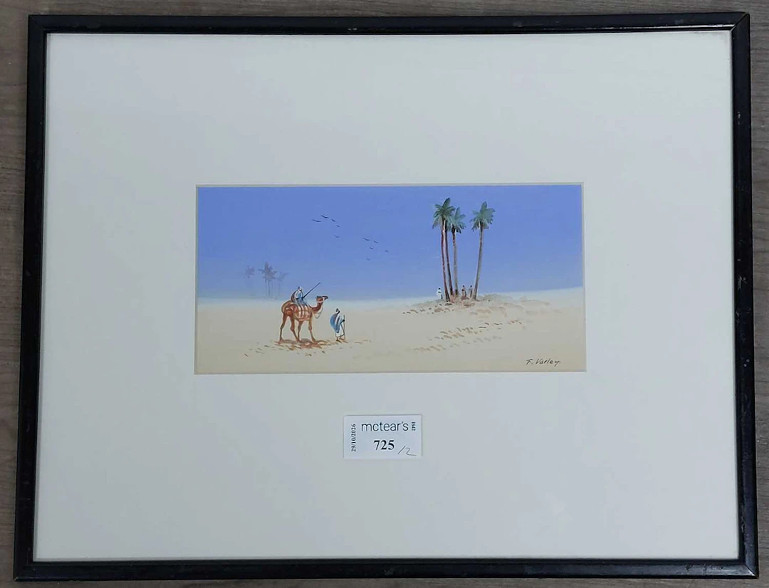 F VARLEY (BRITISH 20TH CENTURY) PAIR OF DESERT SCENES