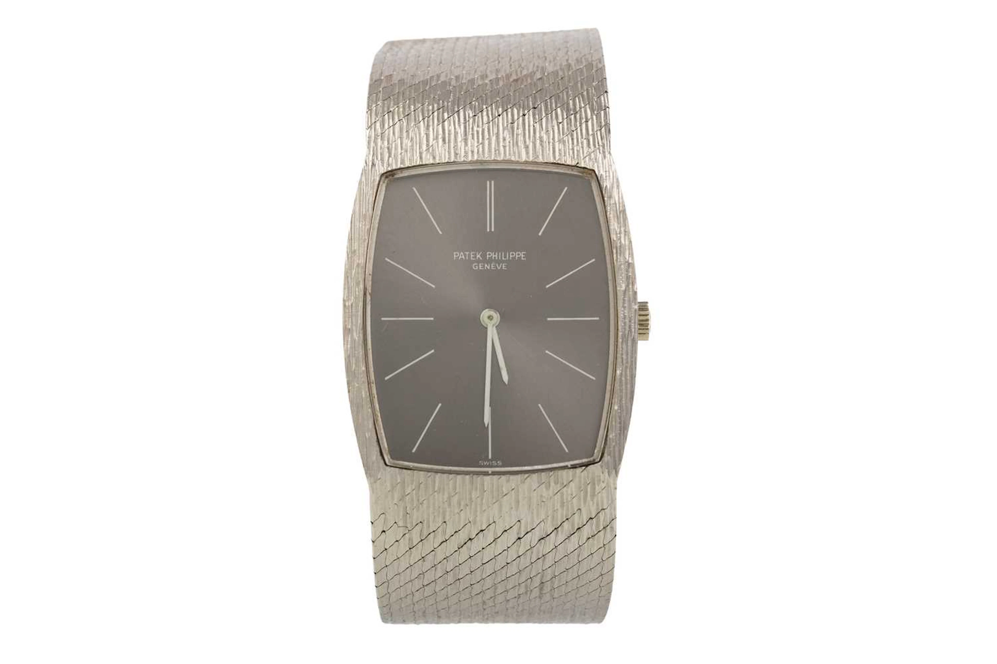 PATEK PHILLIPE EIGHTEEN CARAT WHITE GOLD MANUAL WIND WRIST WATCH