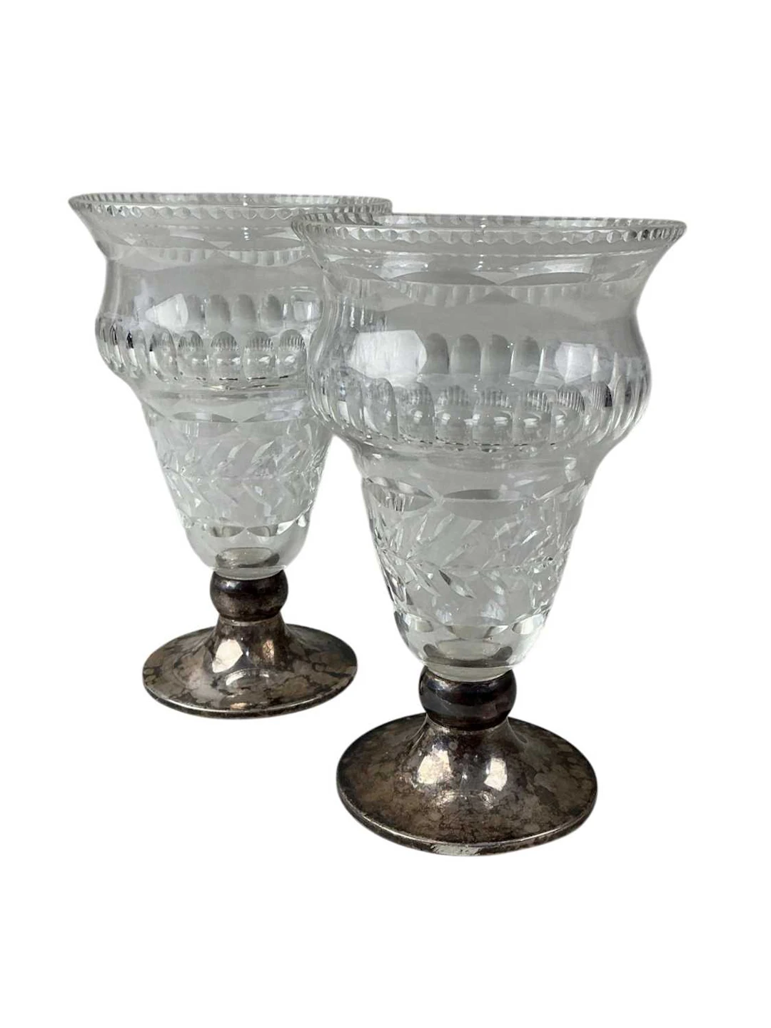 PAIR OF VICTORIAN GLASS SUNDAE DISHES LATE 19TH CENTURY