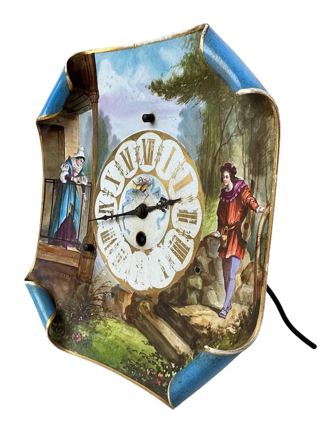 CONTINENTAL CERAMIC TABLE CLOCK EARLYMID 20TH CENTURY