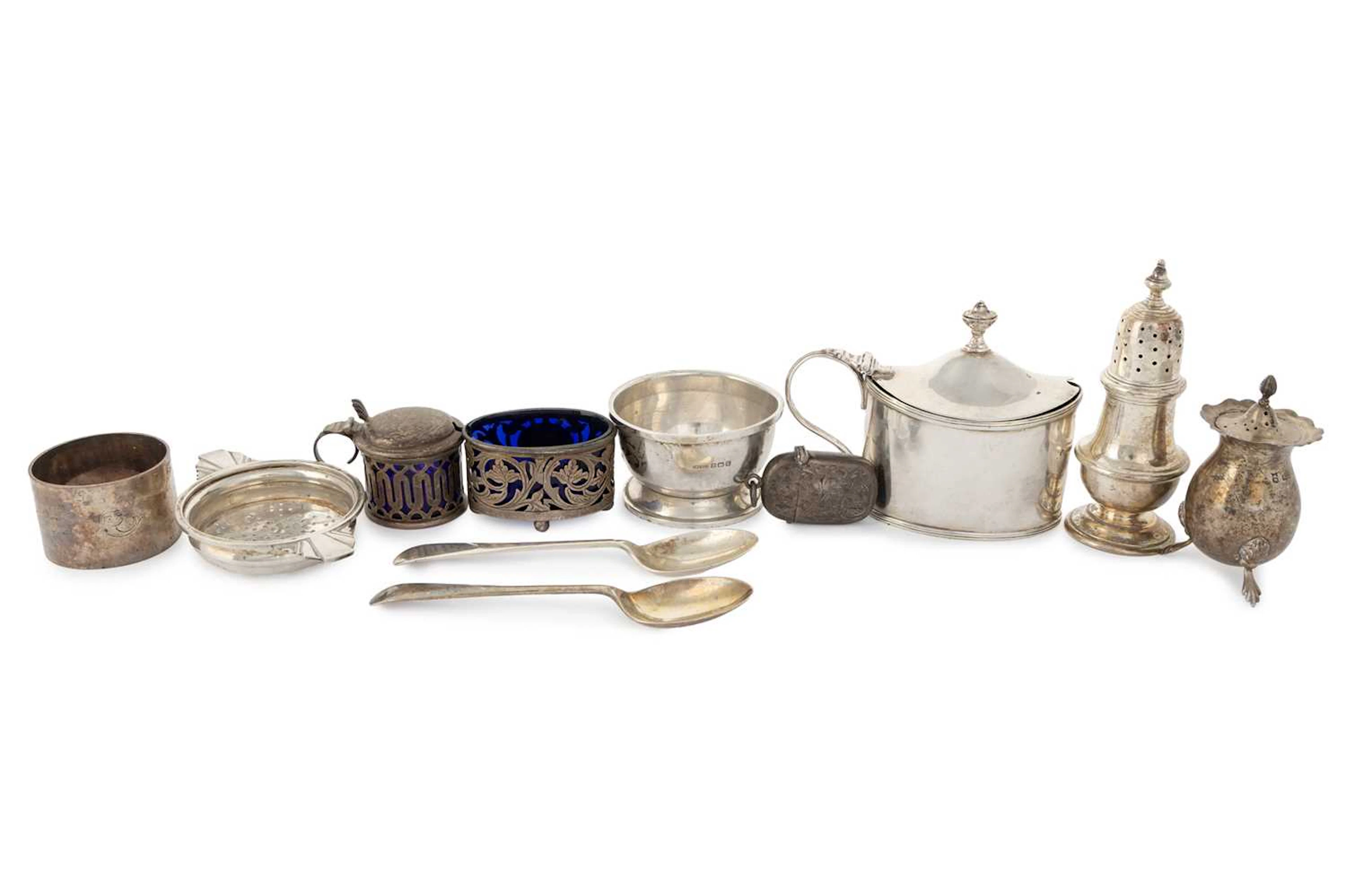 GEORGE III SILVER MUSTARD POT MAKER W.A., LONDON 1794