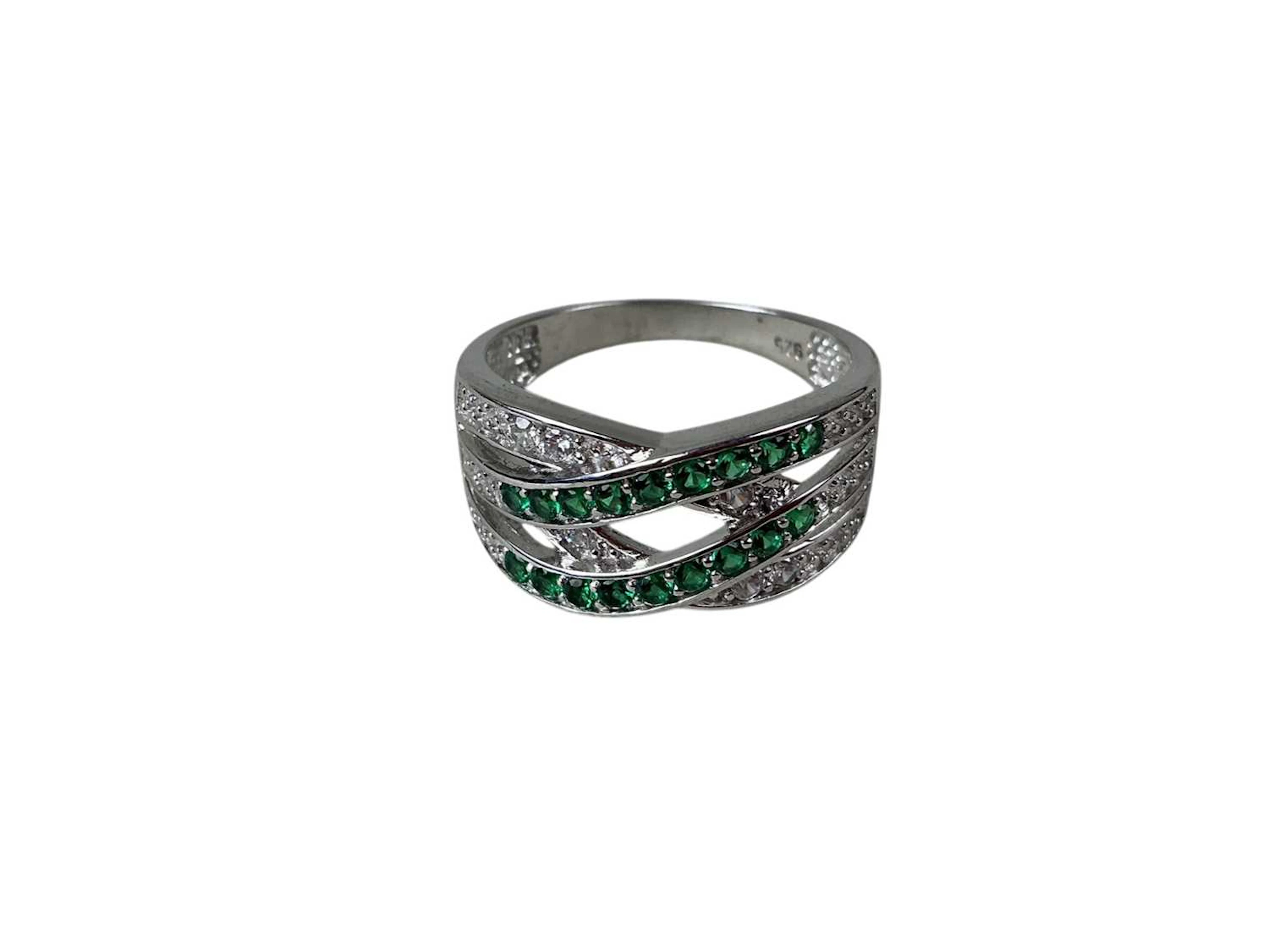 GROUP OF SILVER AND GEM SET RINGS MID/LATE 20TH CENTURY