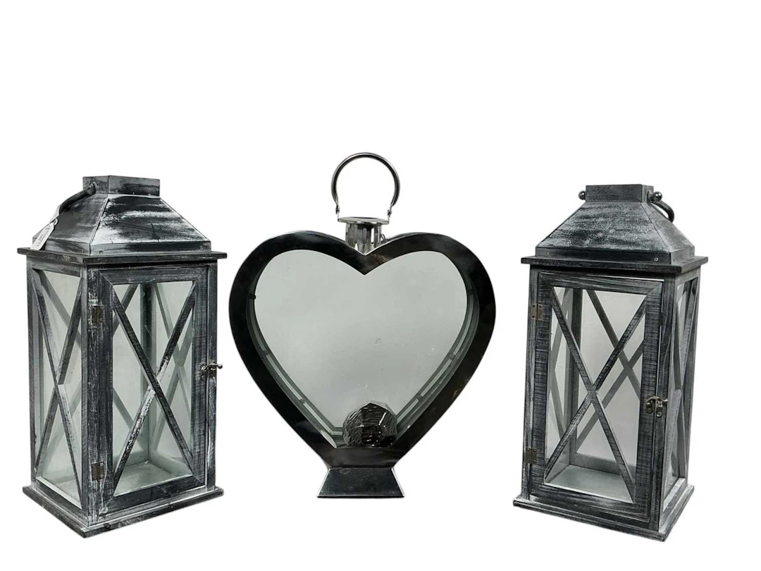 COLLECTION OF CANDLE LANTERNS LATE 20TH CENTURY AND LATER