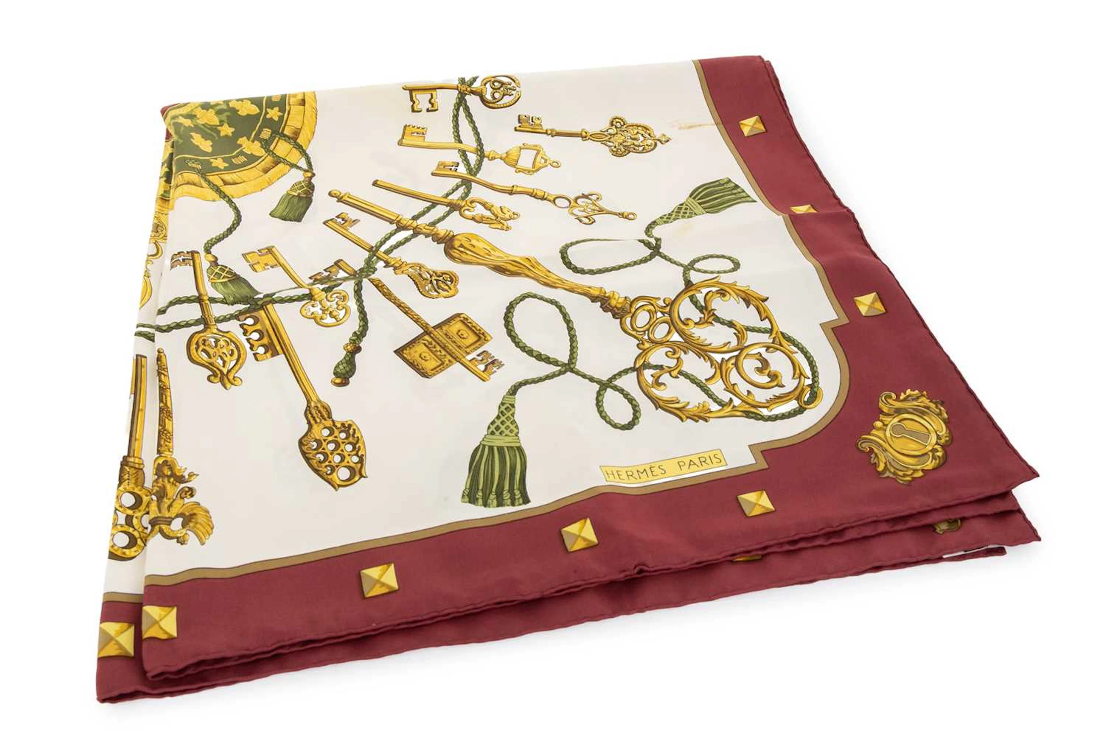 HERMES SILK SCARF LATE 20TH/EARLY 21ST CENTURY