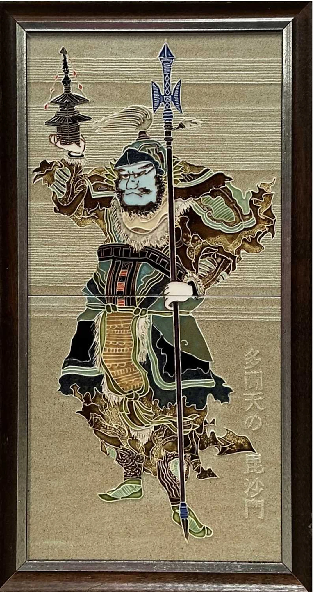 PAIR OF JAPANESE PAINTED TILES 20TH CENTURY