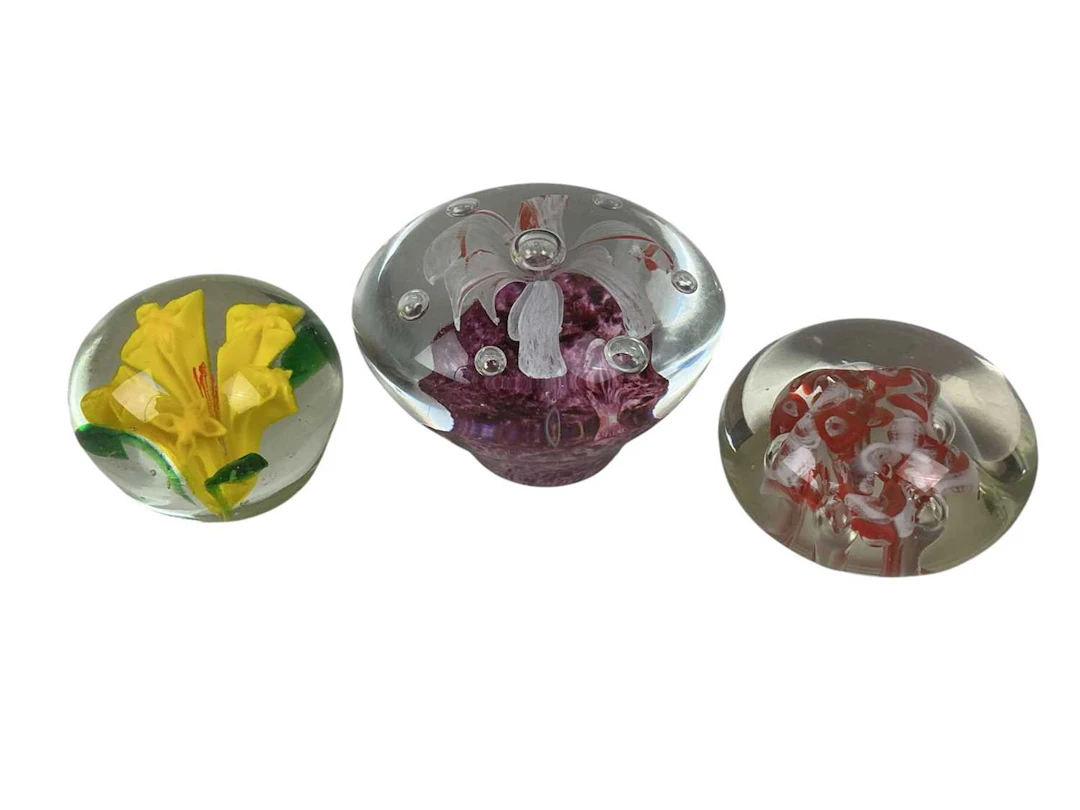 GROUP OF PAPERWEIGHTS LATE 20TH CENTURY AND LATER