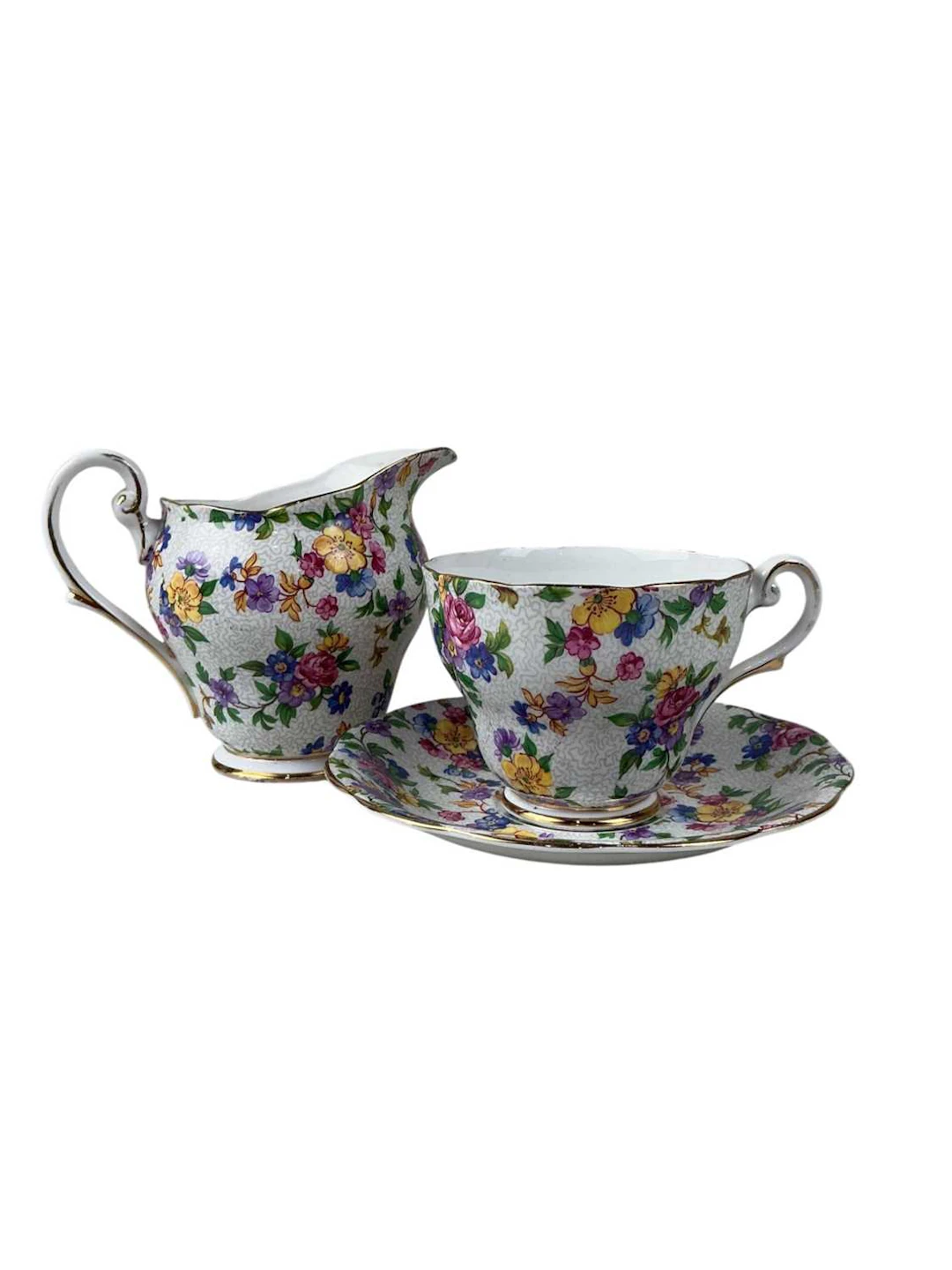 ROYAL ALBERT PART TEA SERVICE, MID 20TH CENTURY ALONG WITH ROYAL STANDARD