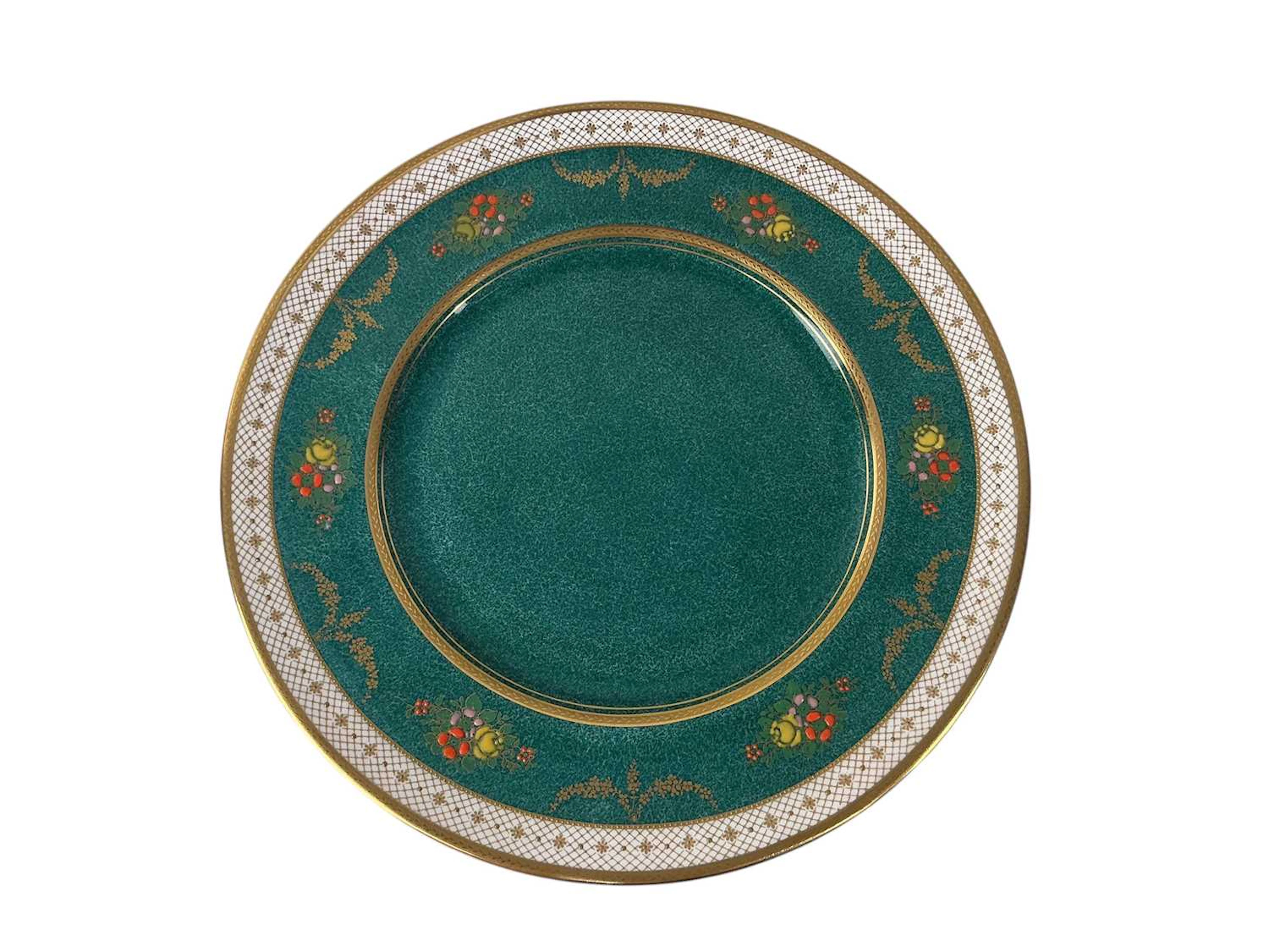 SET OF FIVE ROYAL DOULTON FOR TIFFANY & CO PLATES EARLY 20TH CENTURY