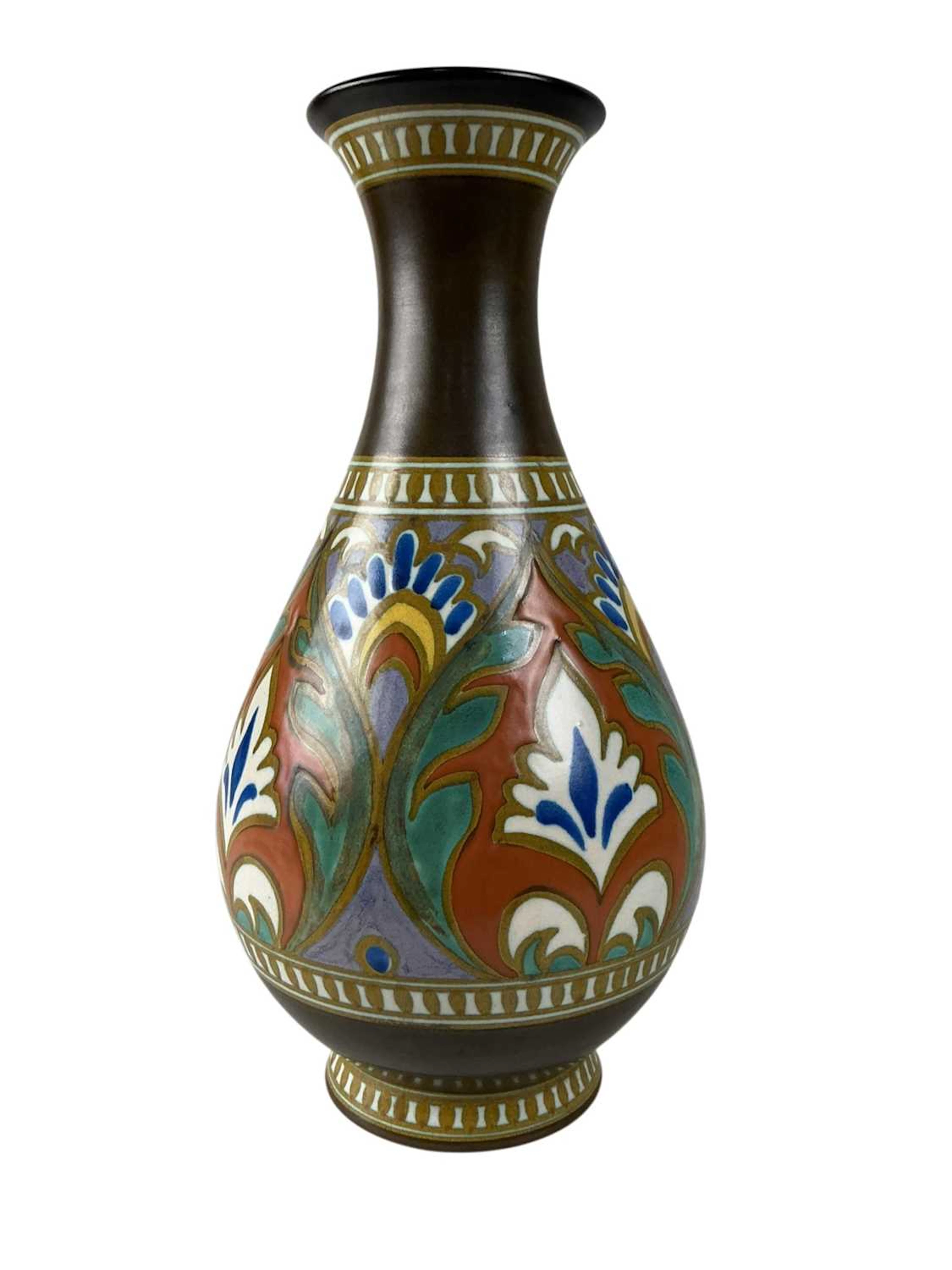 GOUDA POTTERY VASE, MID/LATE 20TH CENTURY AND OTHER CERAMICS