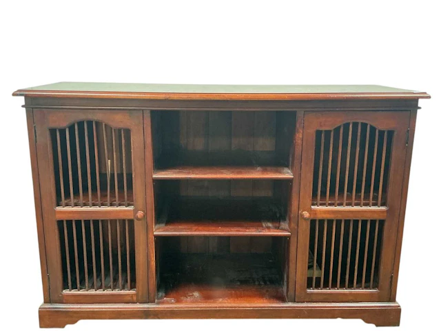 MAHOGANY DWARF BOOKCASE LATE 20TH CENTURY