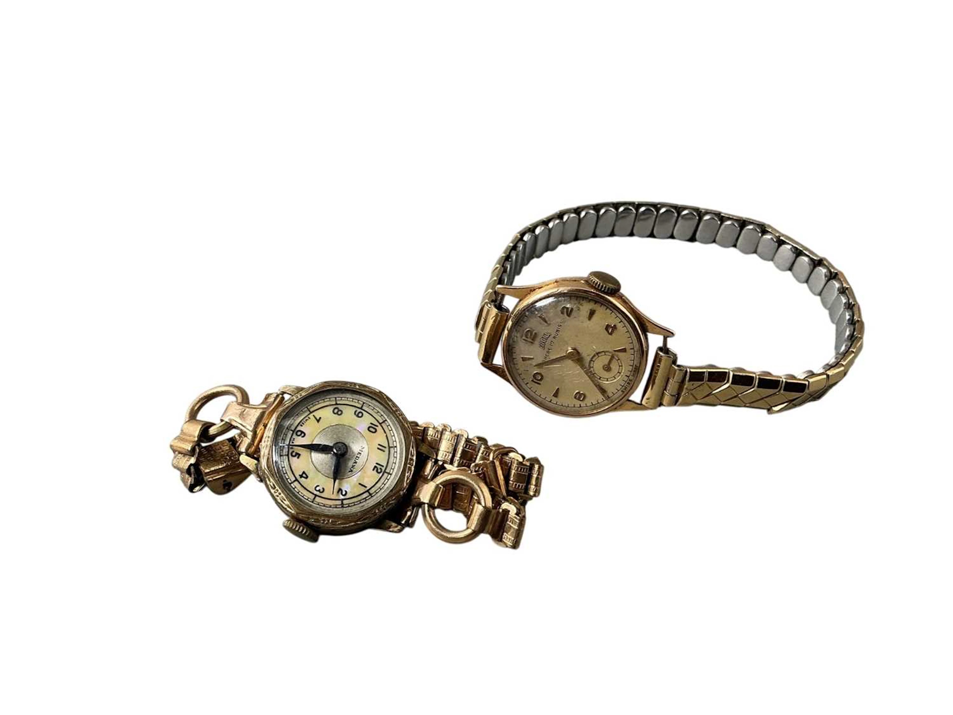 EIGHTEEN CARAT GOLD CASED WRIST WATCH AND OTHER ITEMS MID/LATE 20TH CENTURY