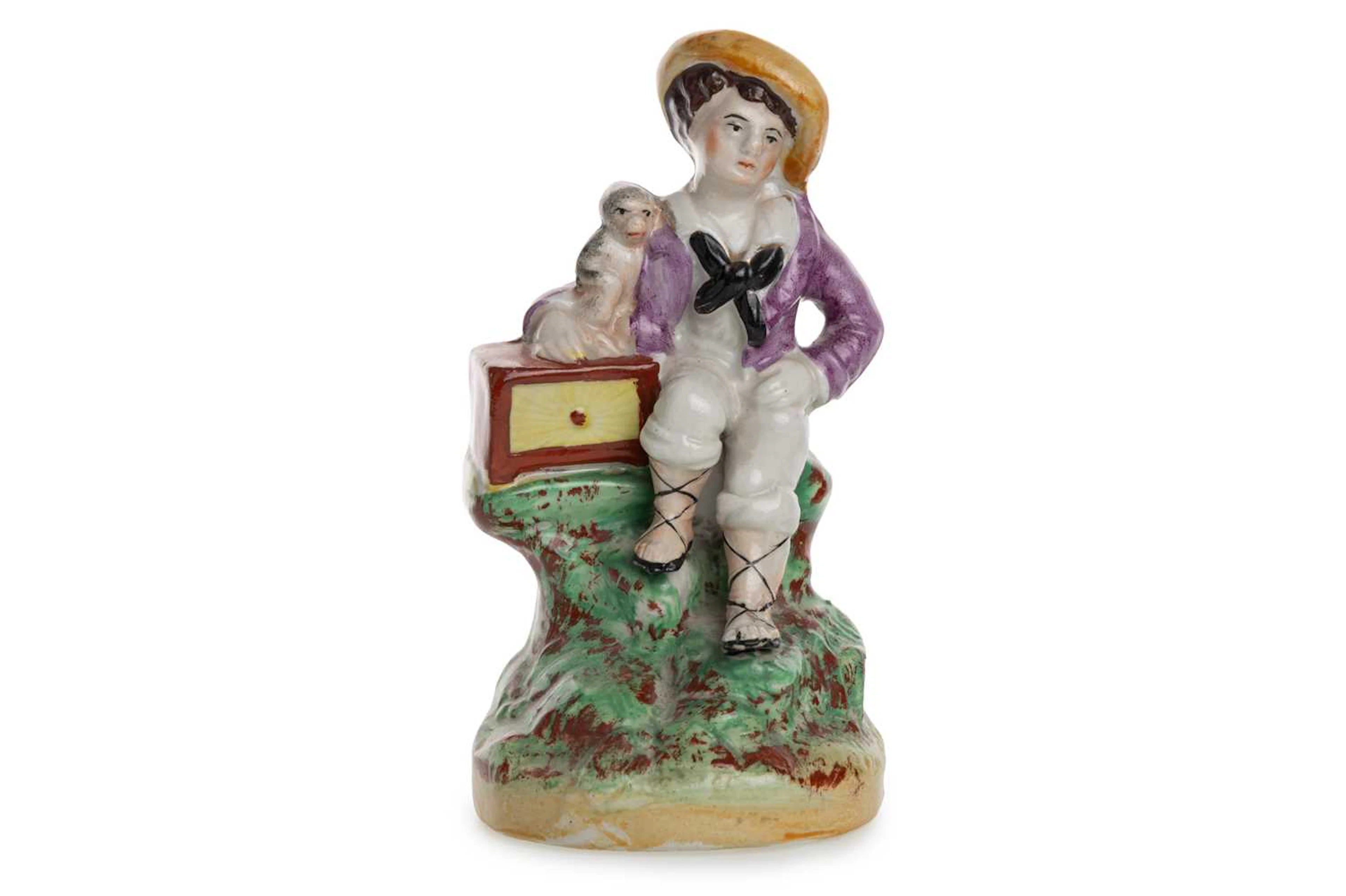 STAFFORDSHIRE POTTERY FIGURE LATE 19TH CENTURY