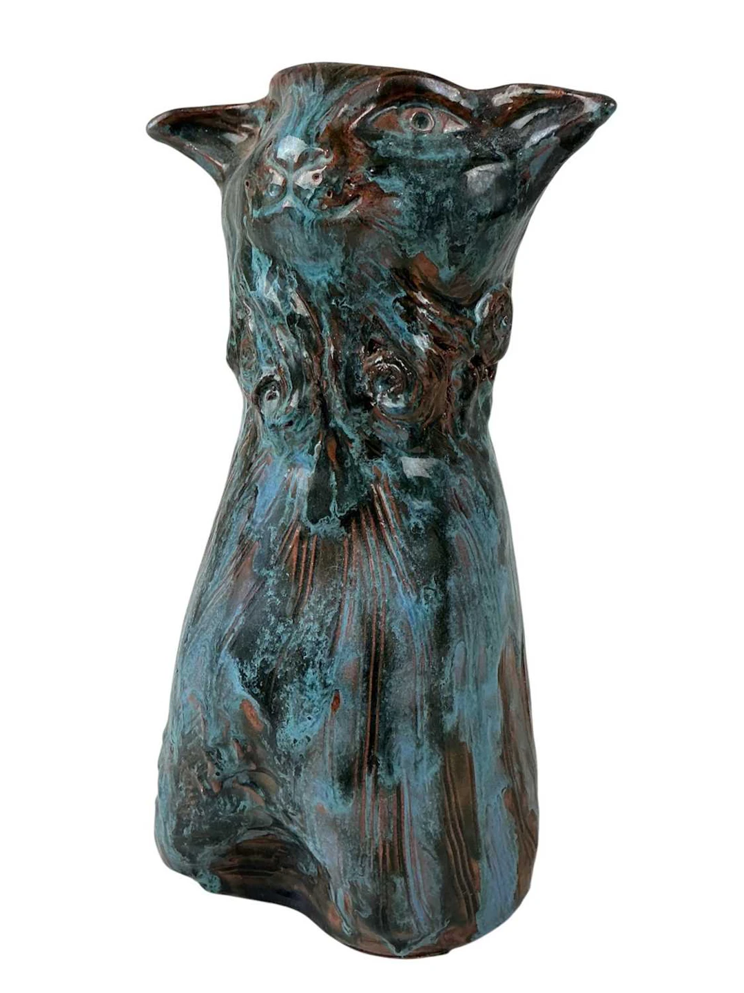 JOYCE KELLY D.A. ENAMELLED VASE, CIRCA 1990 AND OTHER POTTERY