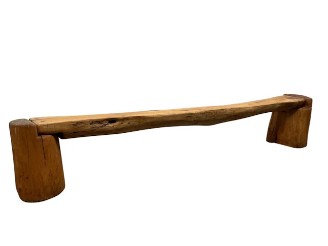 CONTEMPORARY RUSTIC ELM BENCH EARLY 21ST CENTURY
