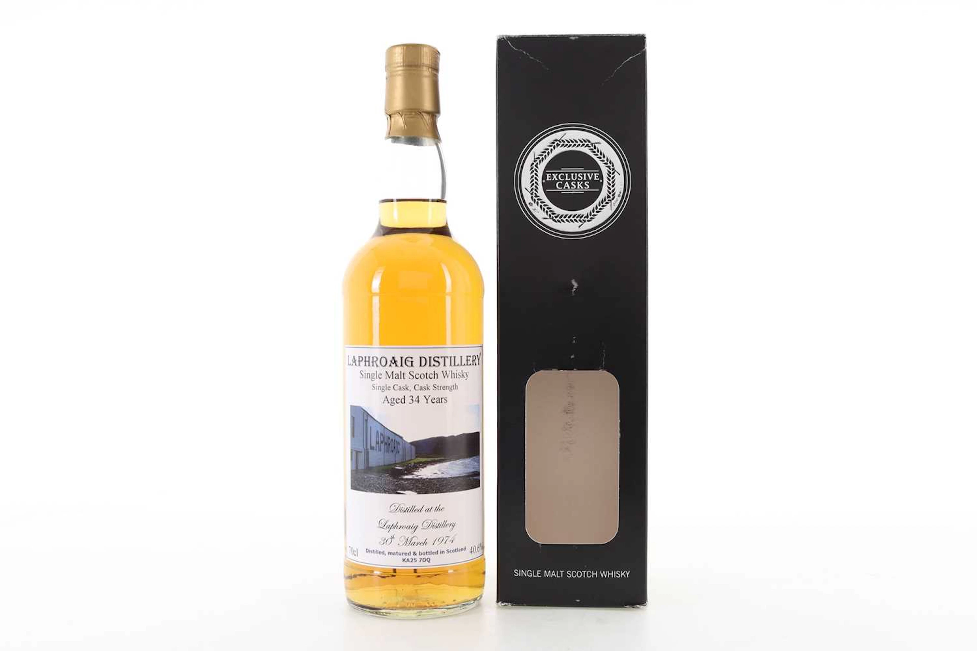 LAPHROAIG 1974 34 YEAR OLD CREATIVE WHISKY CO EXCLUSIVE CASK ISLAY SINGLE MALT