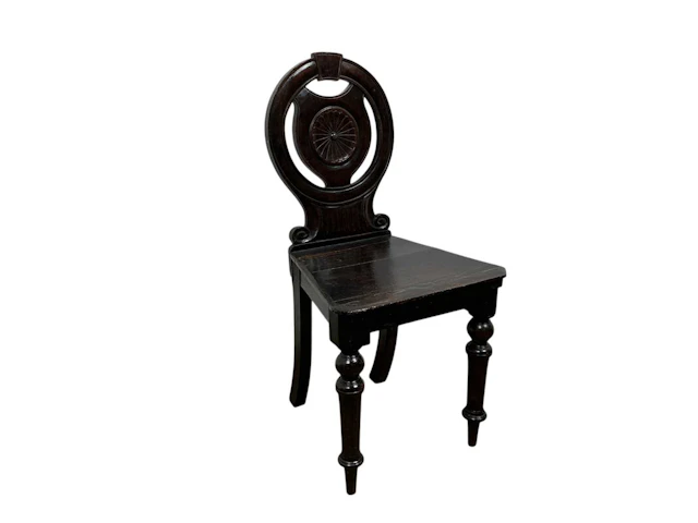 VICTORIAN OAK HALL CHAIR LATE 19TH CENTURY