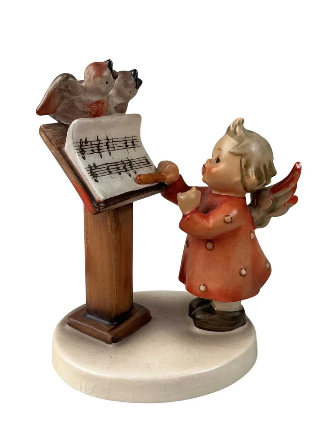 GROUP OF FIVE HUMMEL FIGURES, MID/LATE 20TH CENTURY AND AN ANIMAL FIGURE